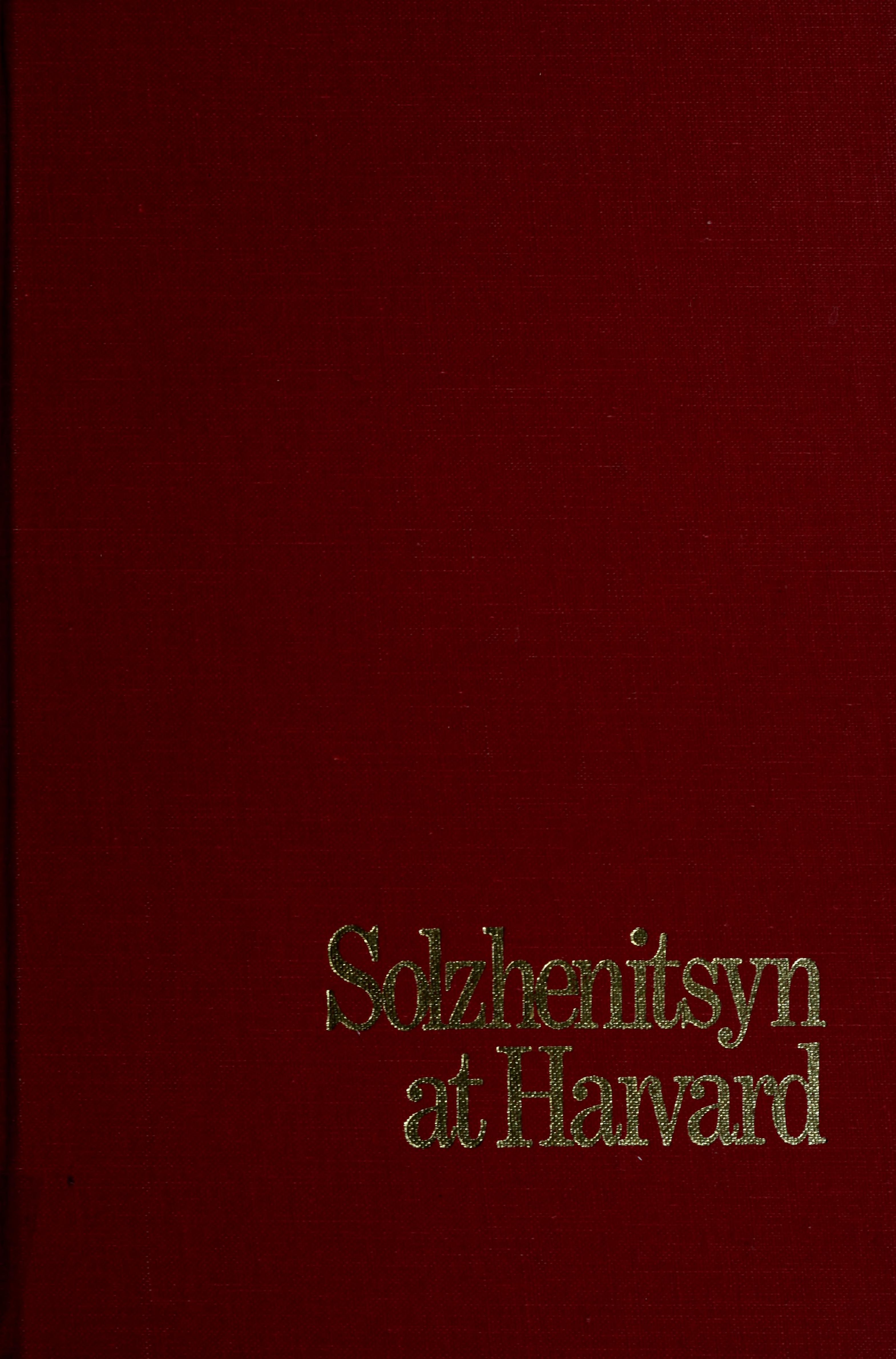 Solzhenitsyn at Harvard