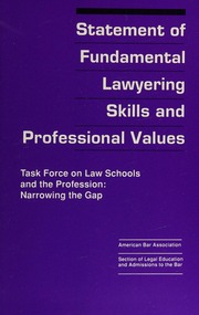 Statement Of Fundamental Lawyering Skills And Professional Values