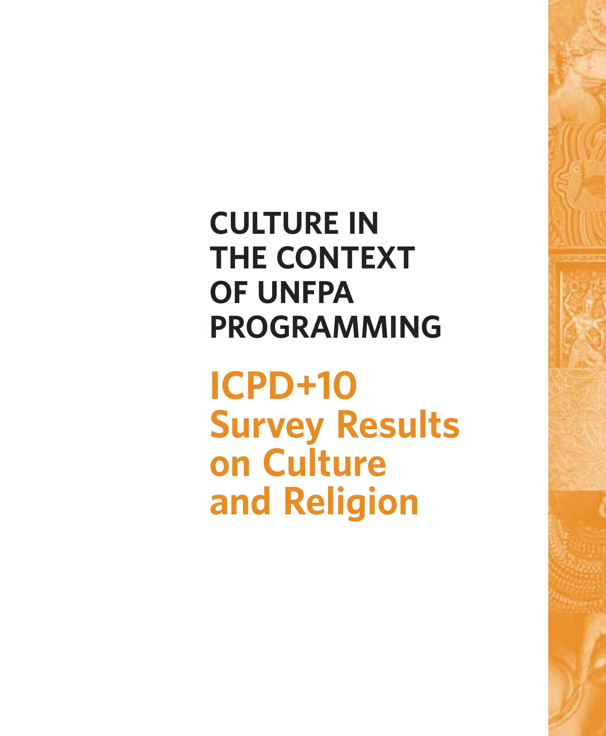 Culture in the Context of Unfpa Programming