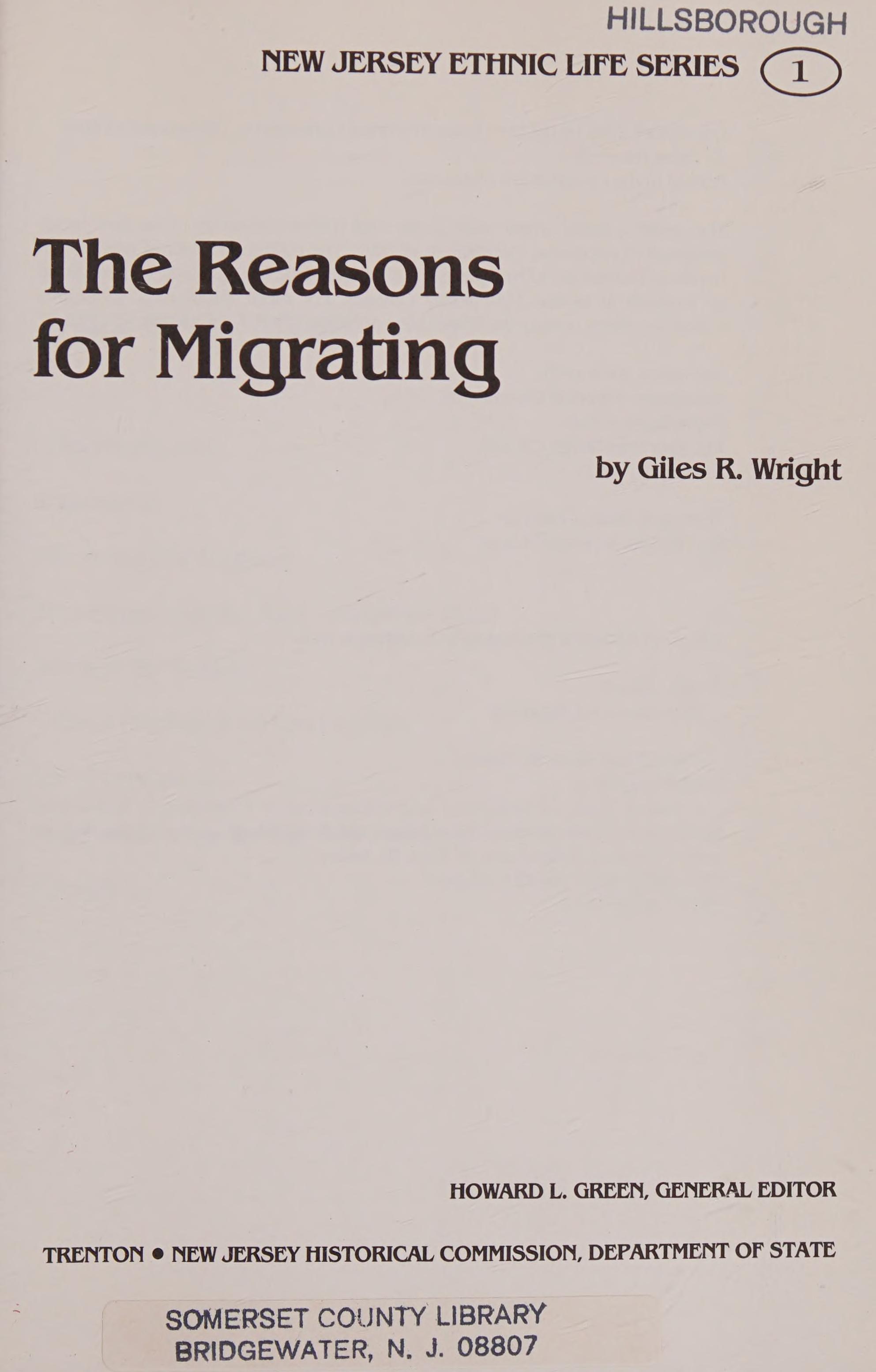 The Reasons for Migrating