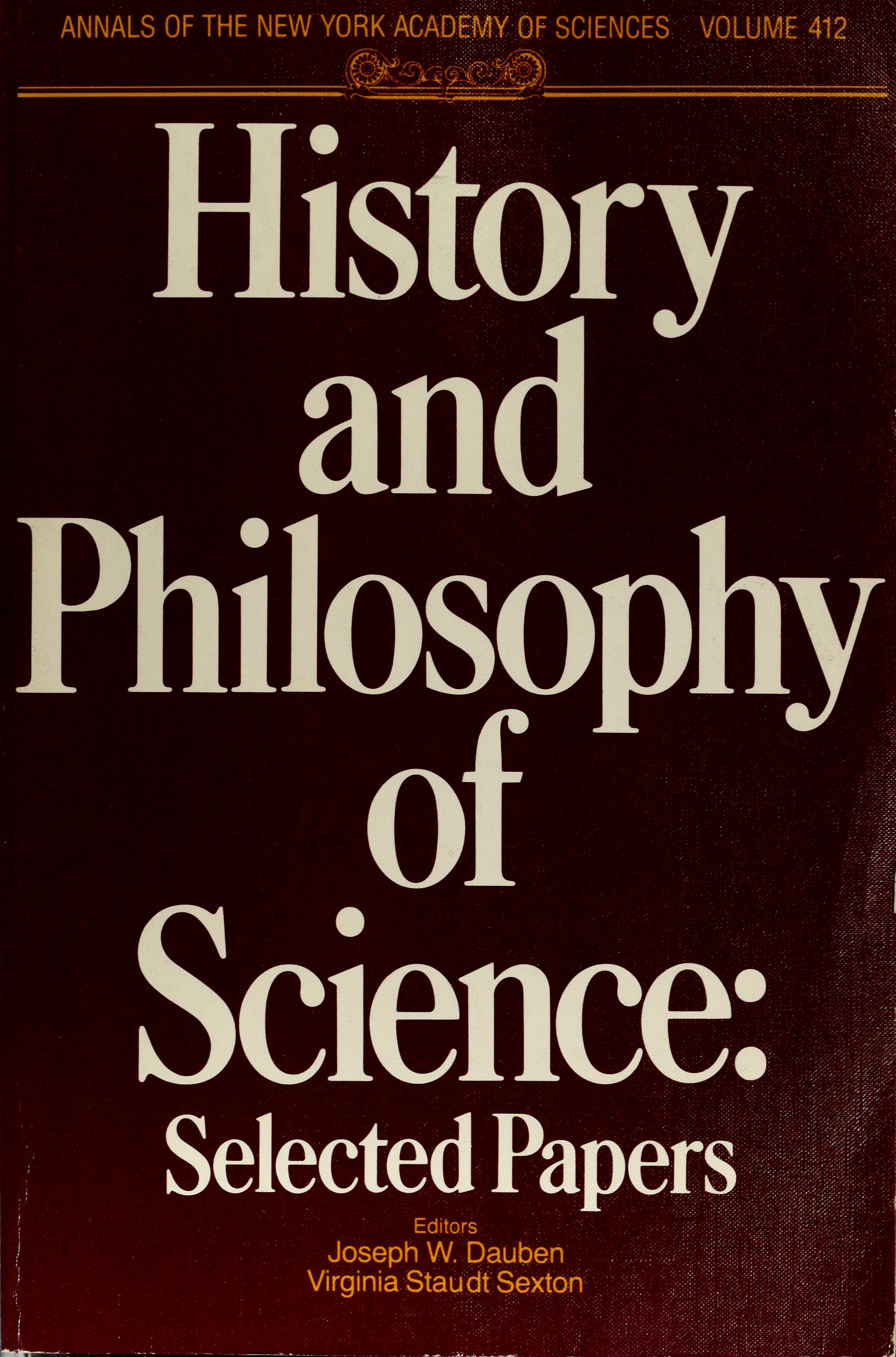 History and Philosophy of Science