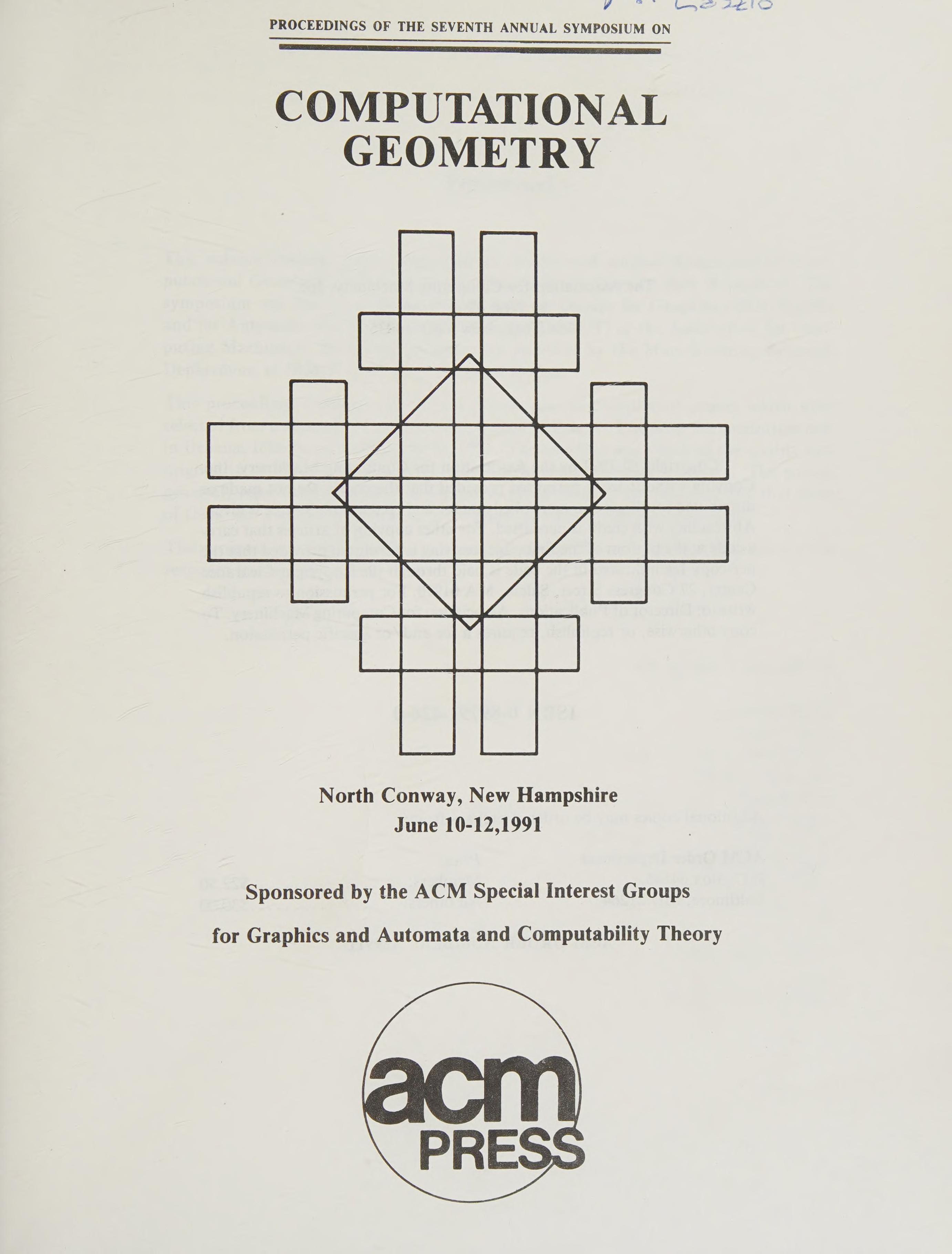 Proceedings of the 7th Annual Symposium on Computational Geometry