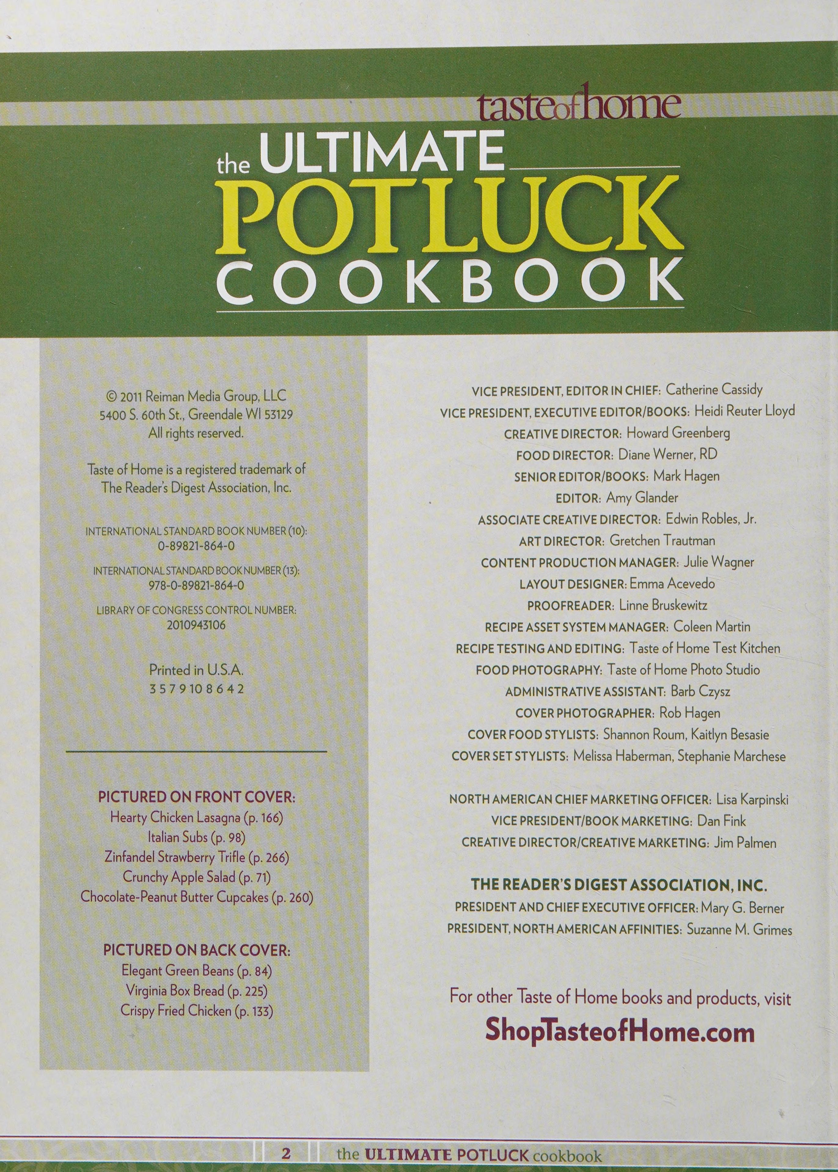 Taste of Home the Ultimate Potluck Cookbook