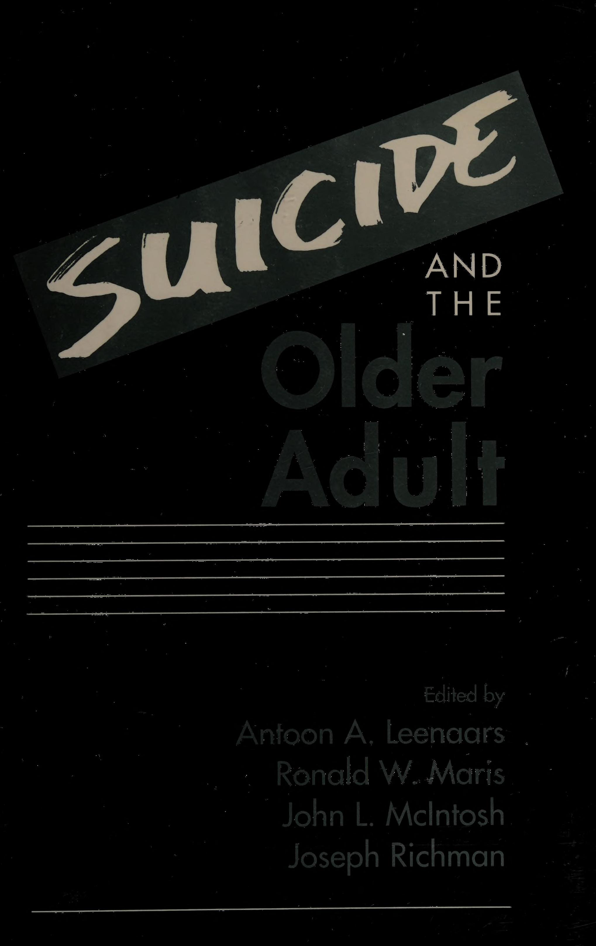 Suicide and the older adult