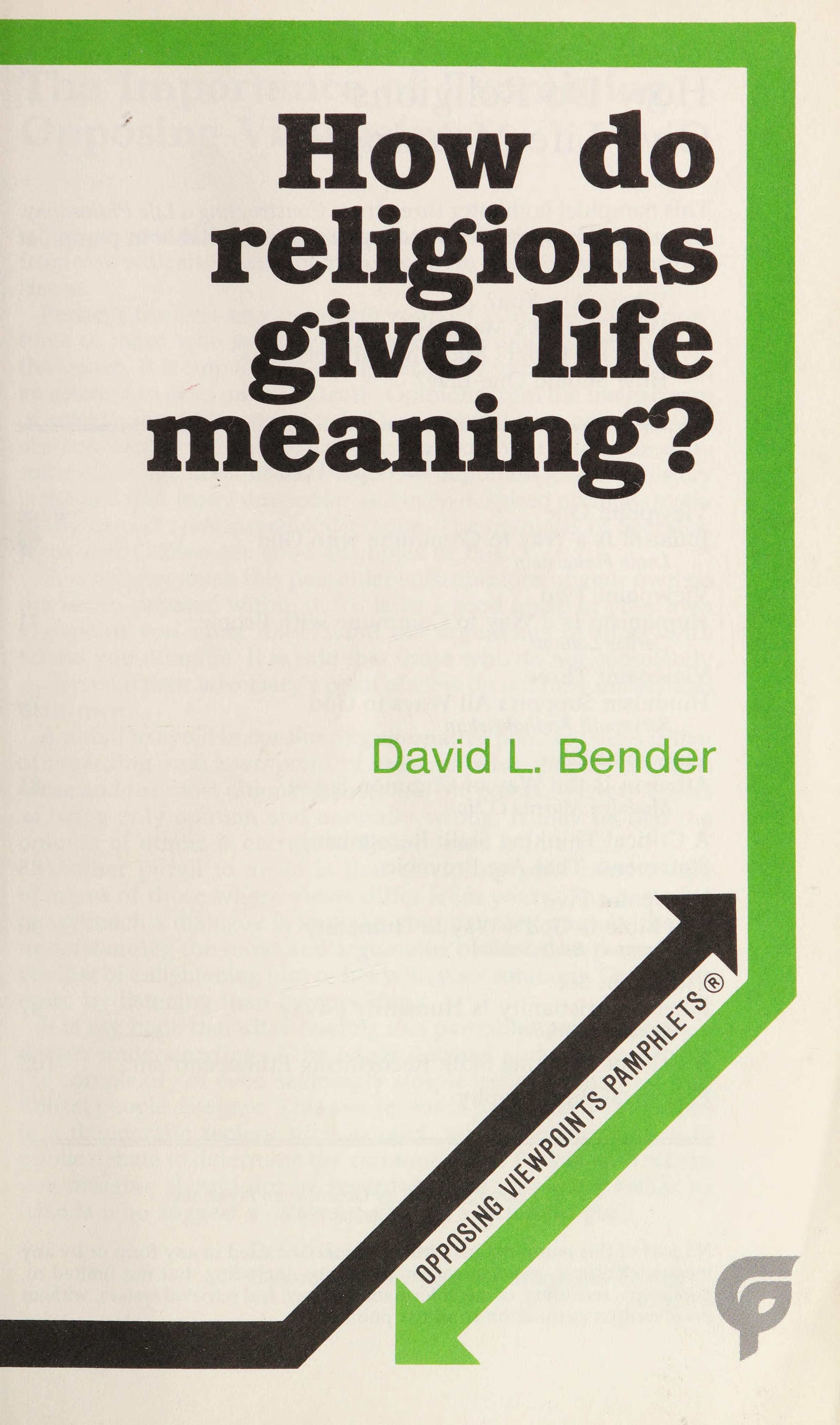 How Do Religions Give Life Meaning?
