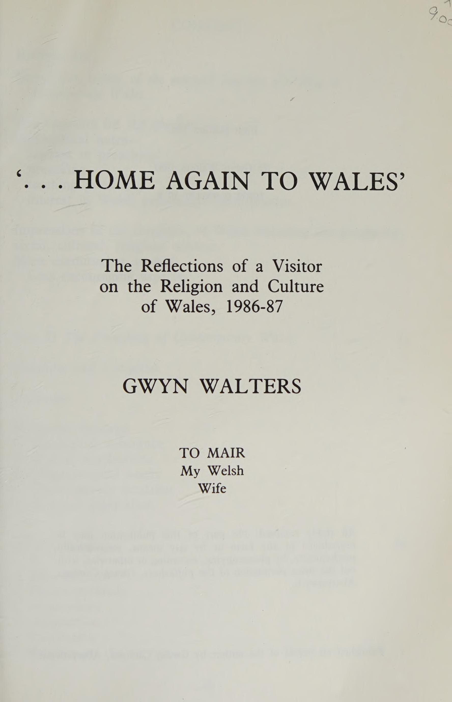 Home Again To Wales