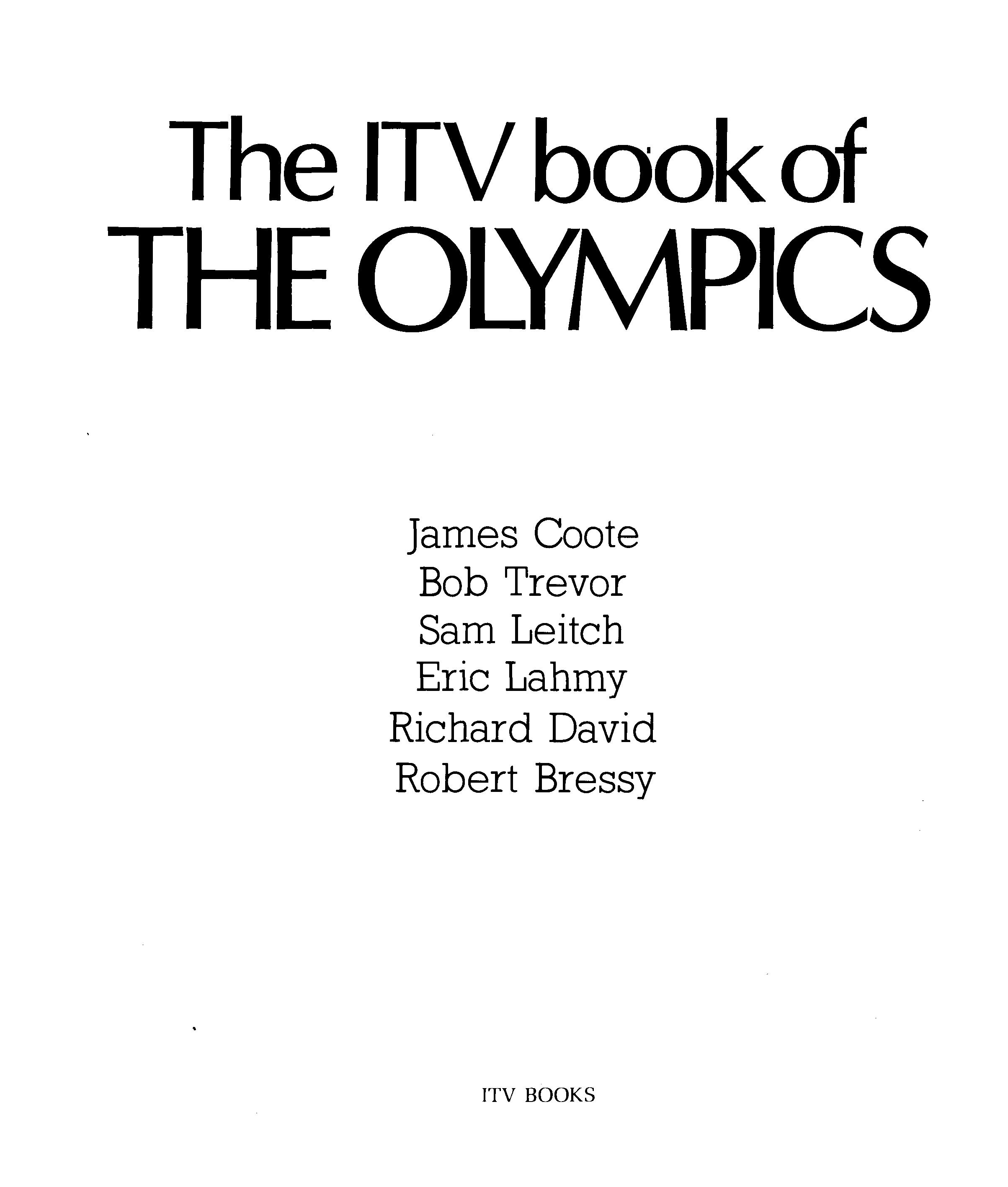 Book Of The Olympics