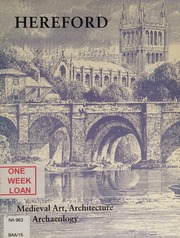 Medieval Art, Architecture and Archaeology at Hereford