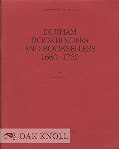 Durham Bookbinders and Booksellers, 1660-1760
