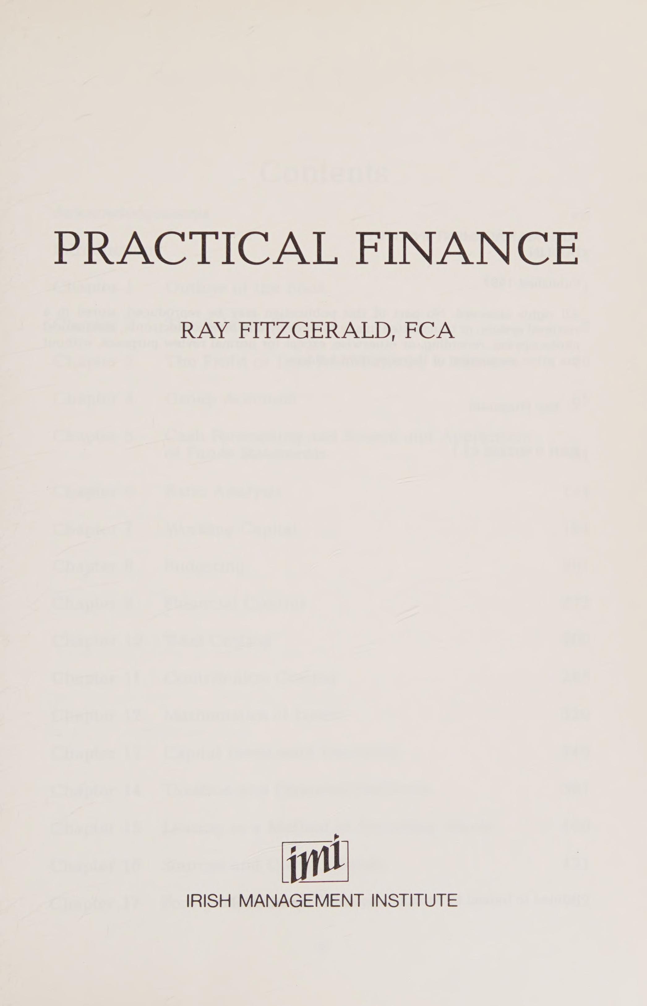 Practical Finance