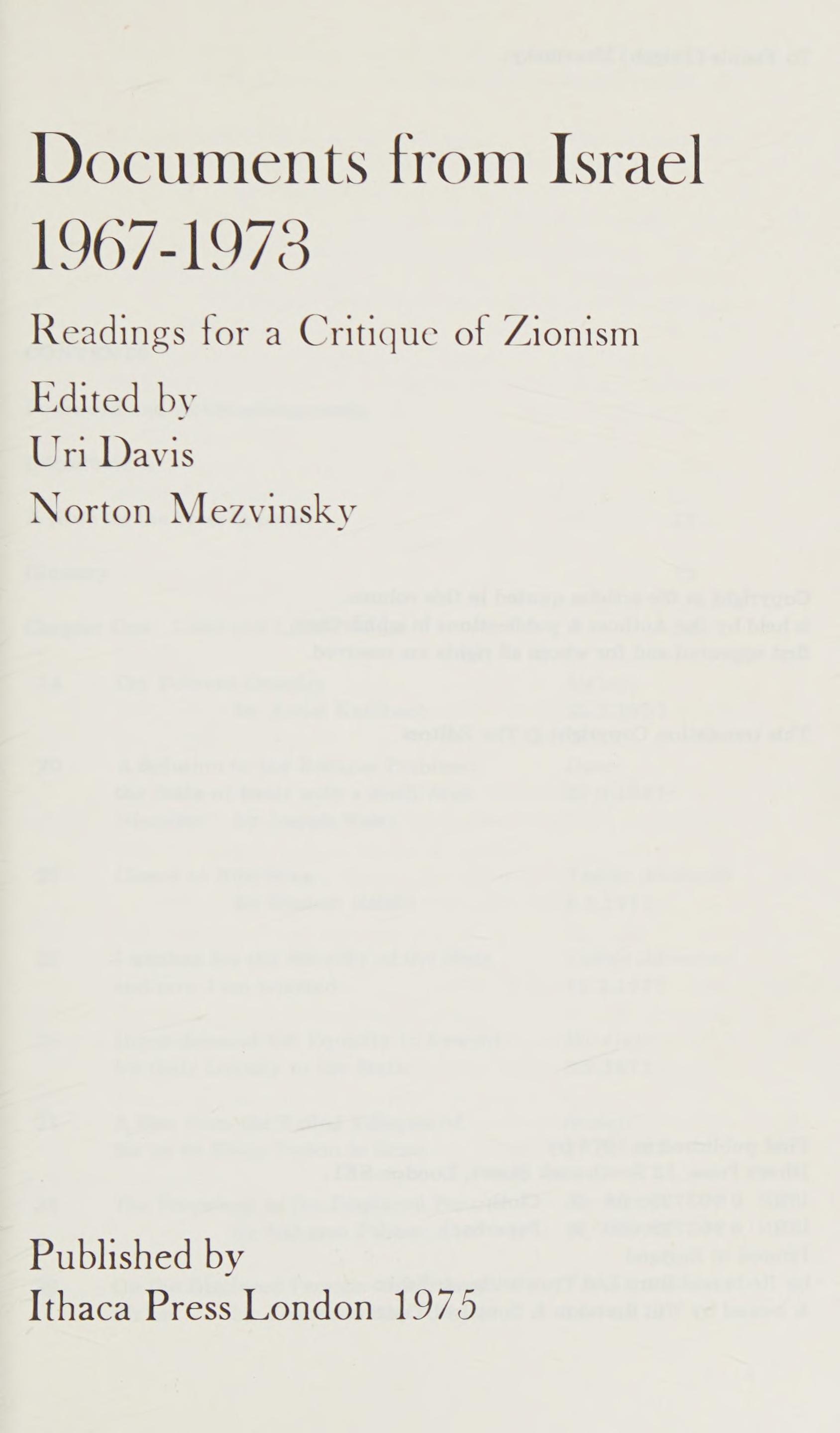 Documents from Israel