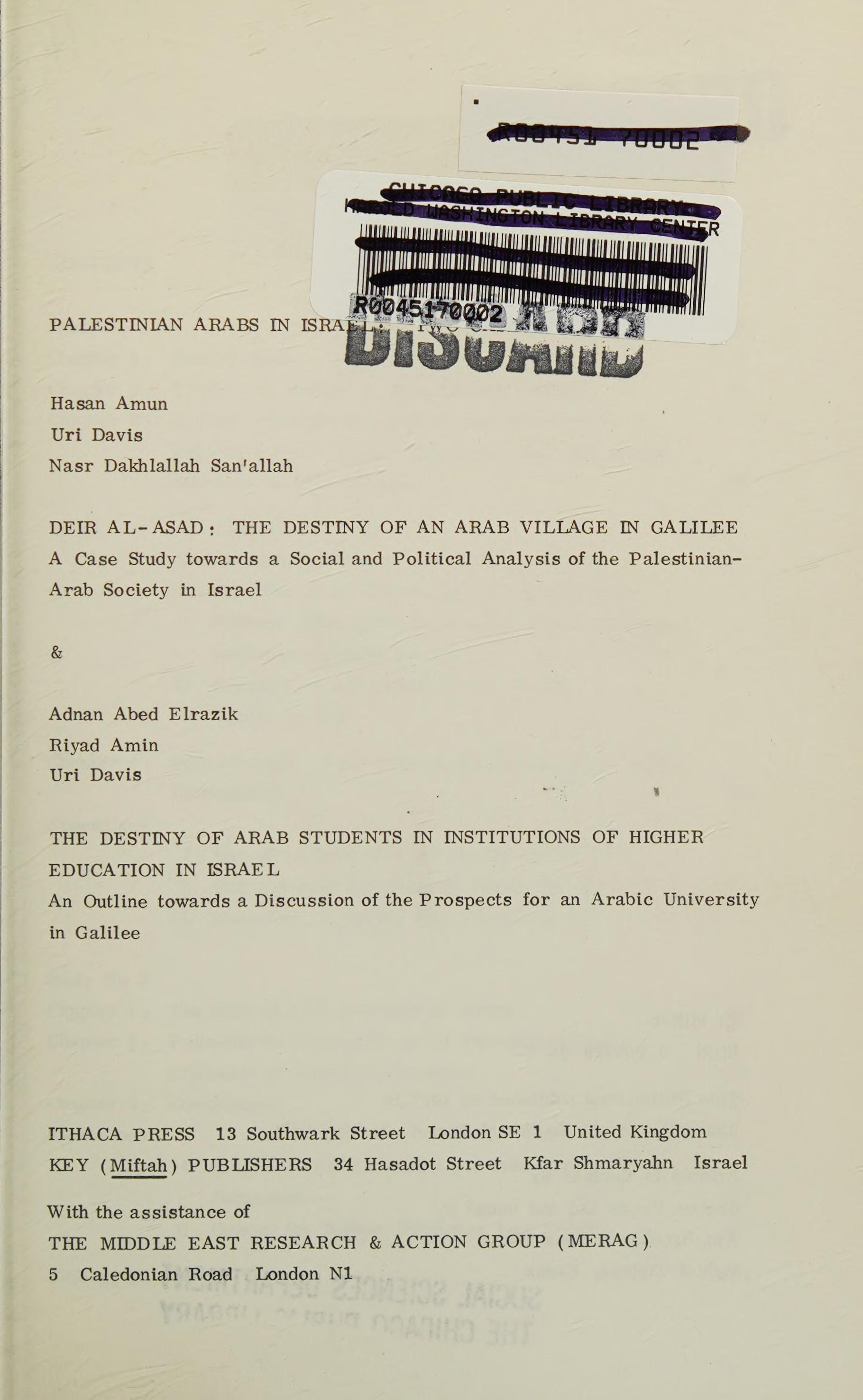 Palestinian Arabs in Israel