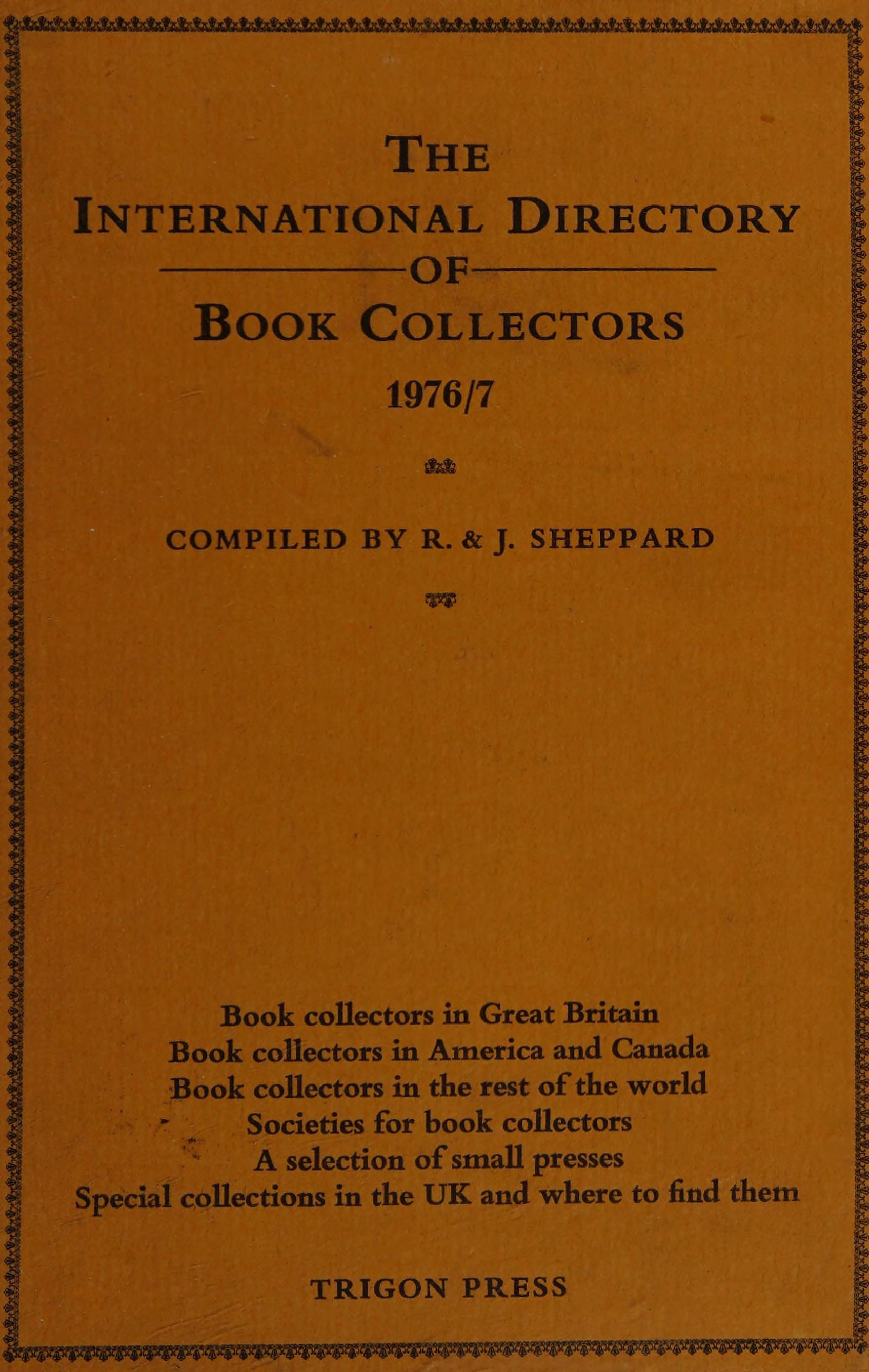 International Directory of Book Collectors