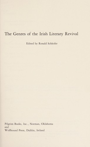 Genres of the Irish Literary Revival