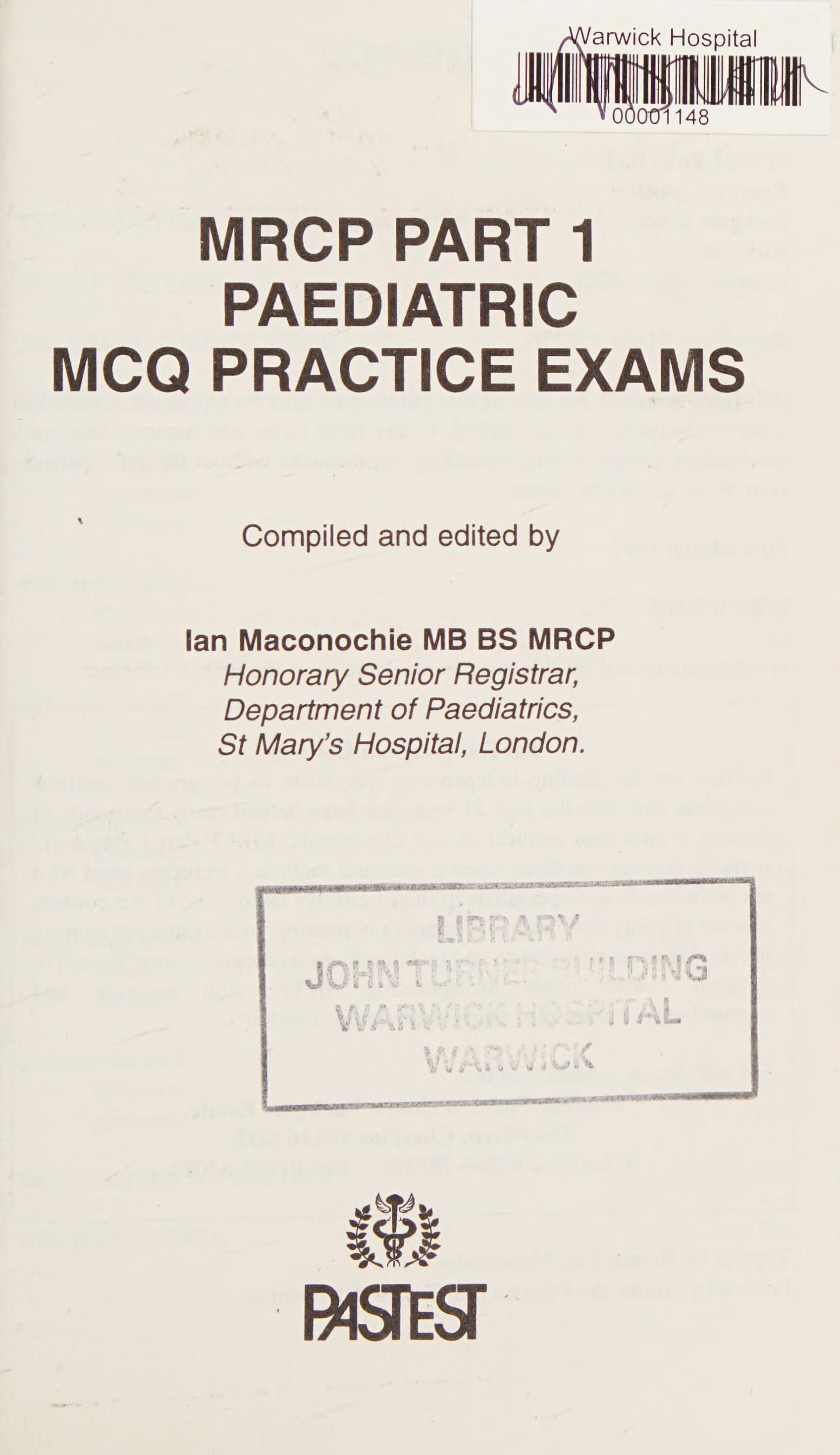 MRCP Part 1 Paediatric MCQ Practice Exams