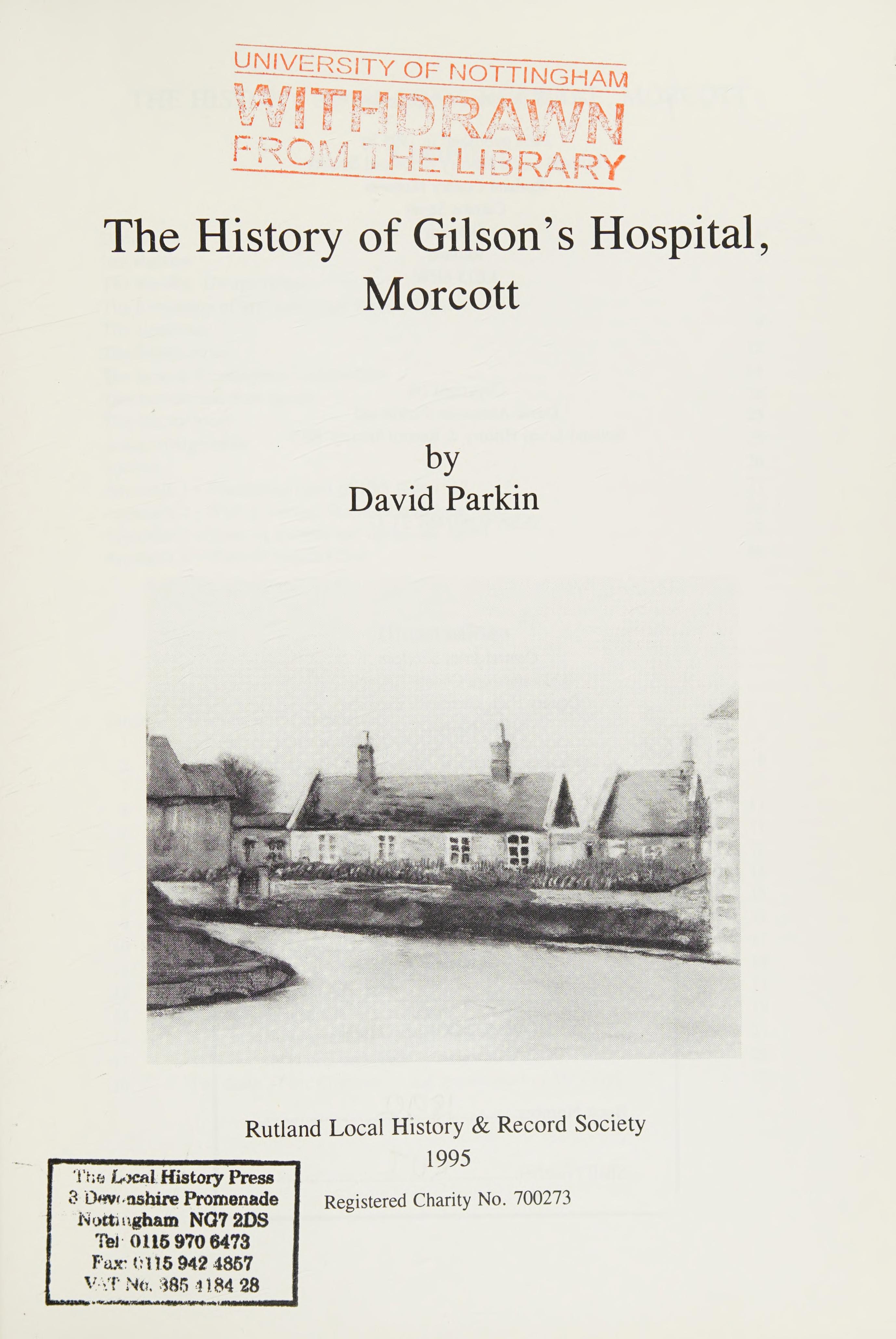 History of Gilson's Hospital, Morcott