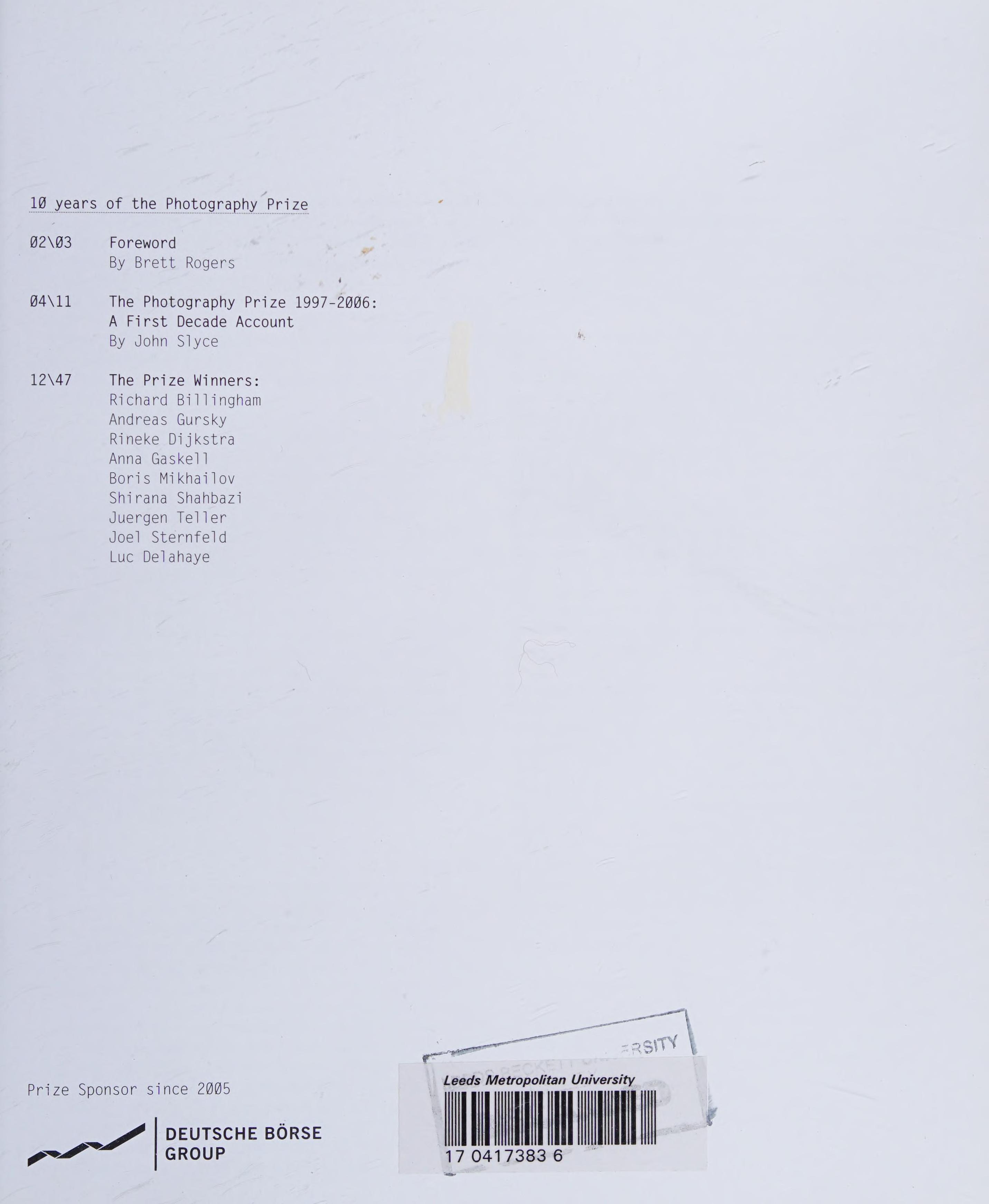 10 Years Of The Photography Prize