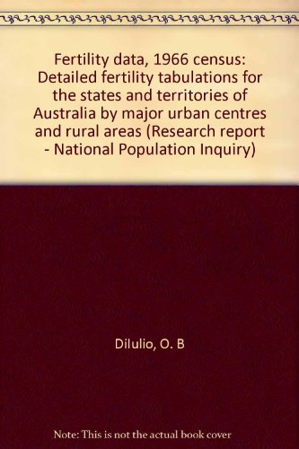 Fertility Data, 1966 Census: Detailed Fertility Tabulations For The States And Territories Of Australia By Major Urban Centres And Rural Areas
