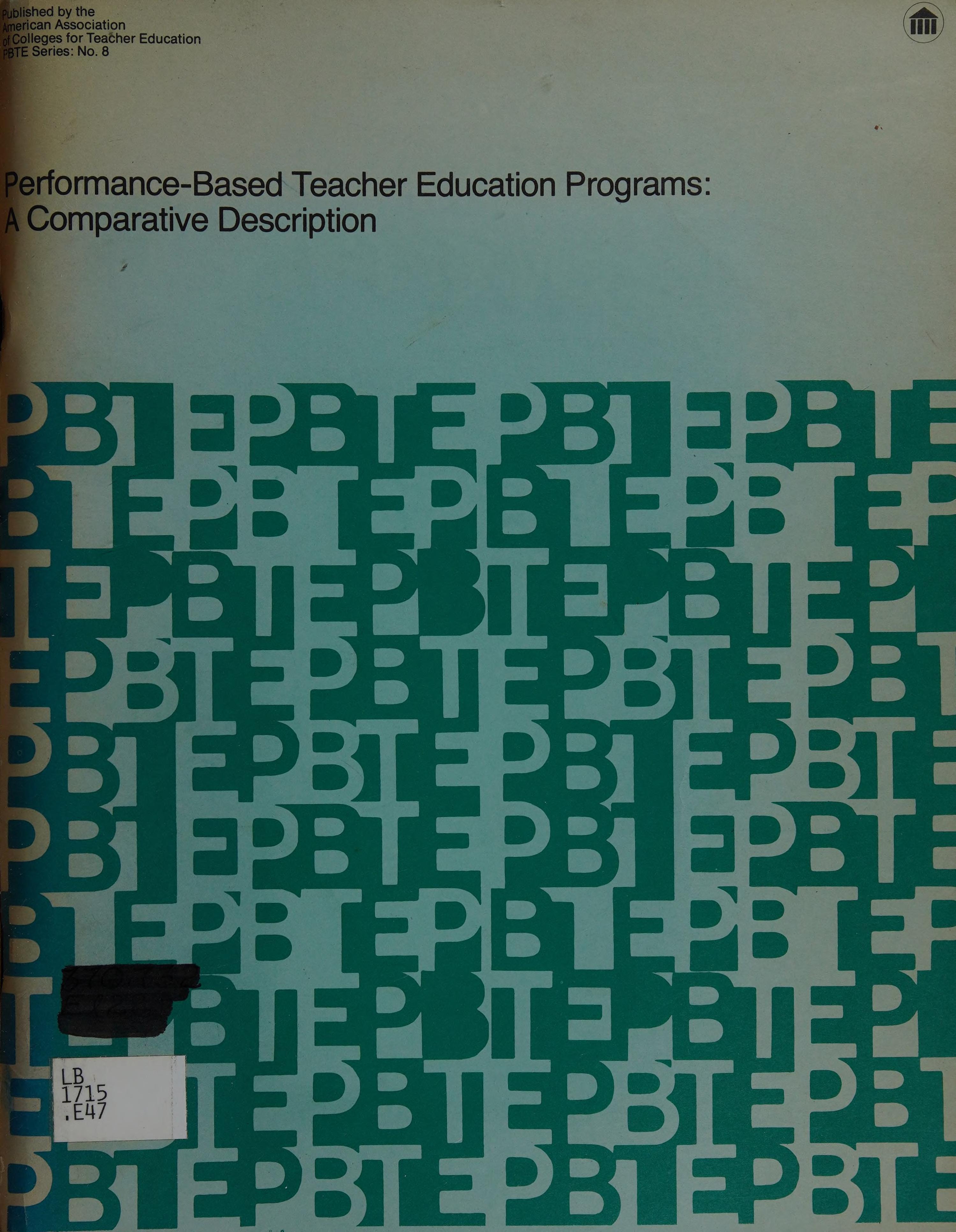 Performance-Based Teacher Education Programs