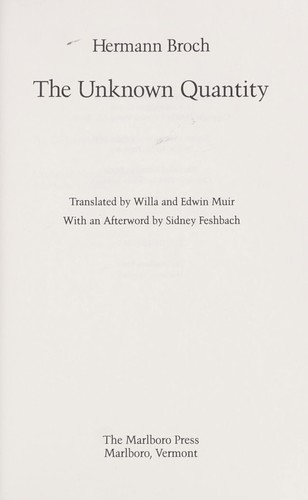 The Unknown Quantity