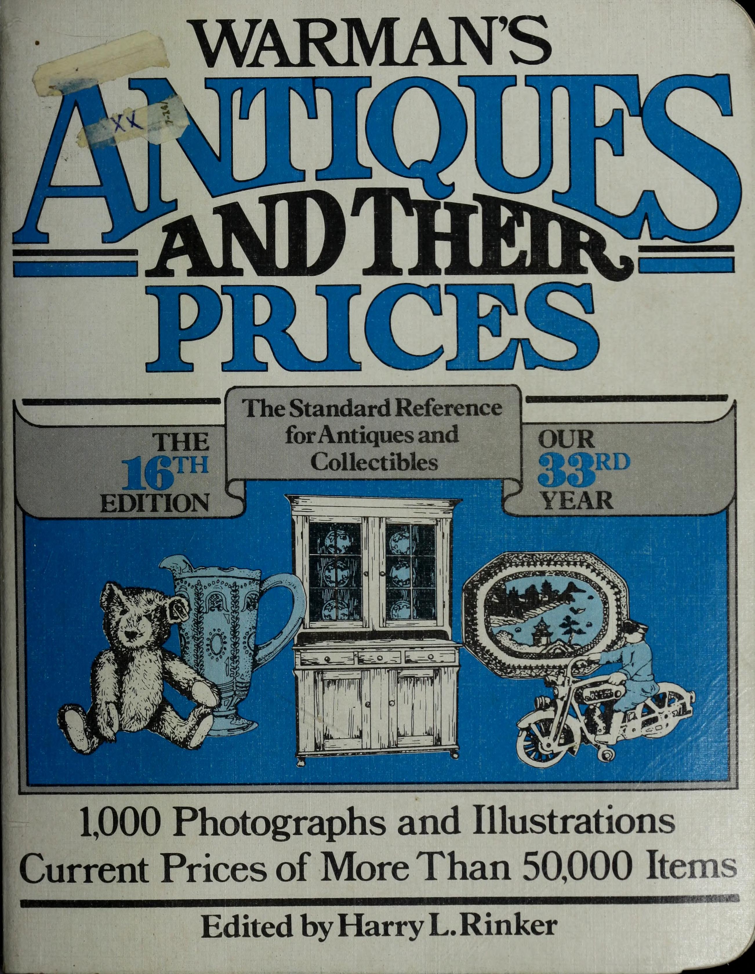Warman'S Antiques And Their Prices, 16th Edition
