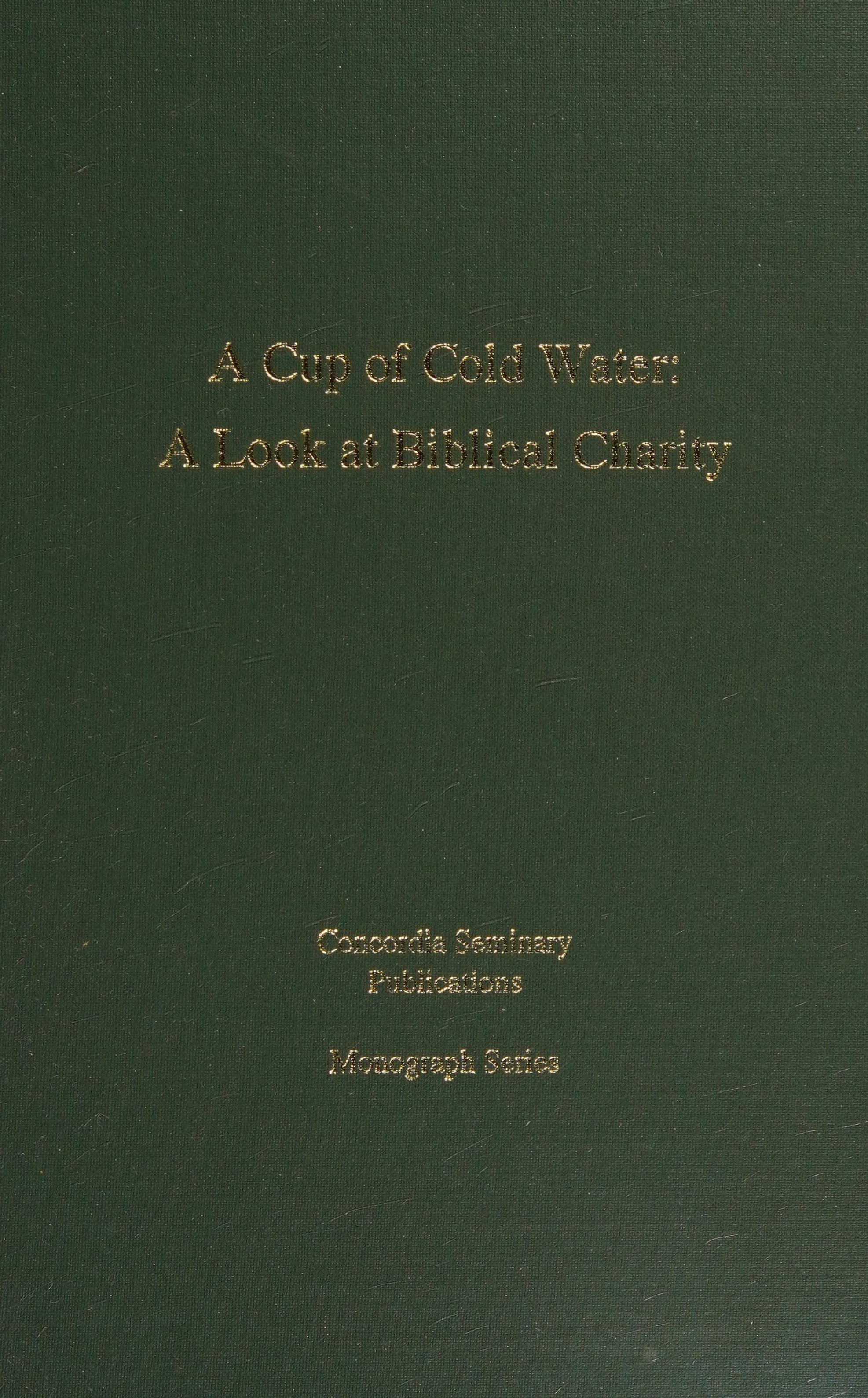A Cup Of Cold Water