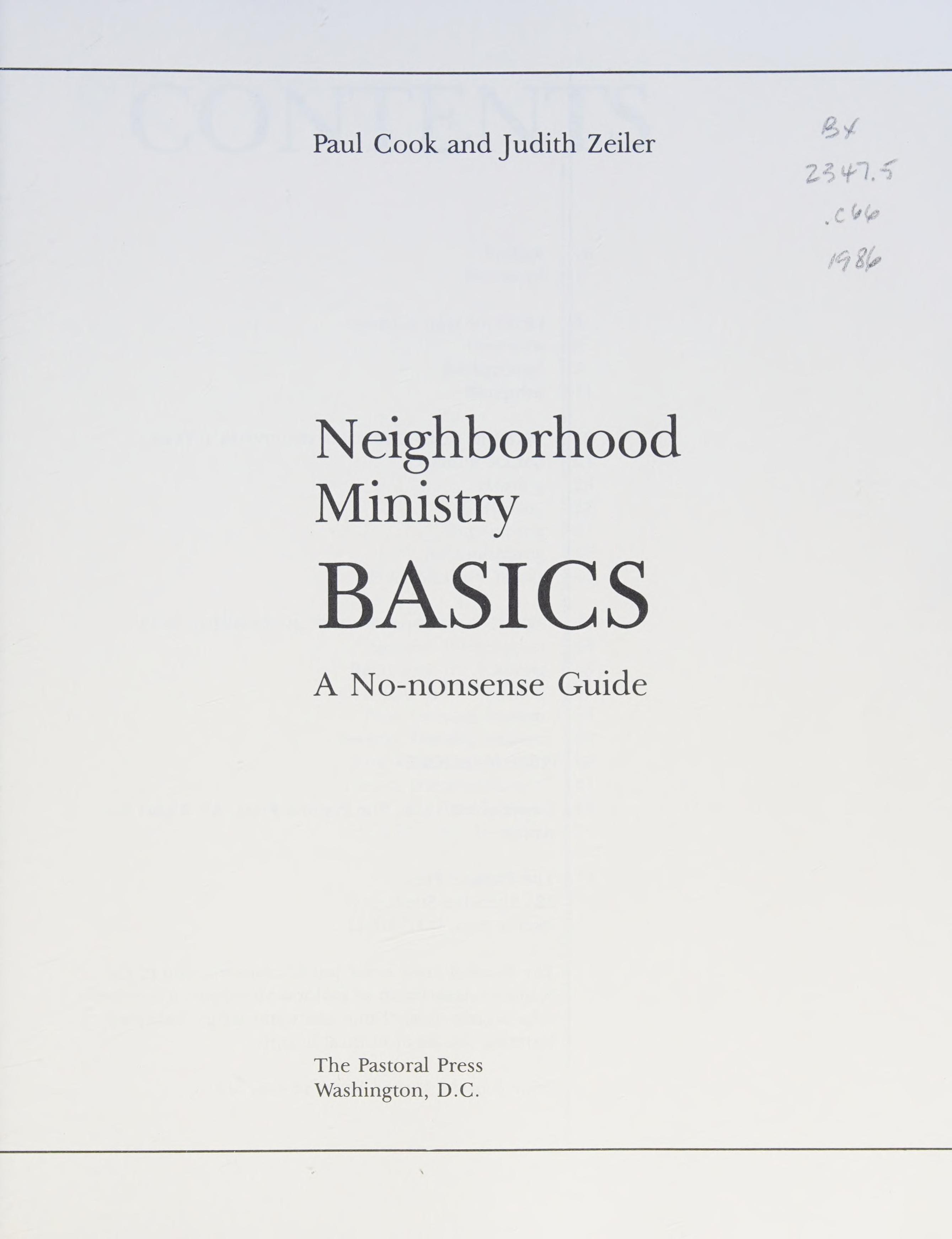 Neighborhood Ministry