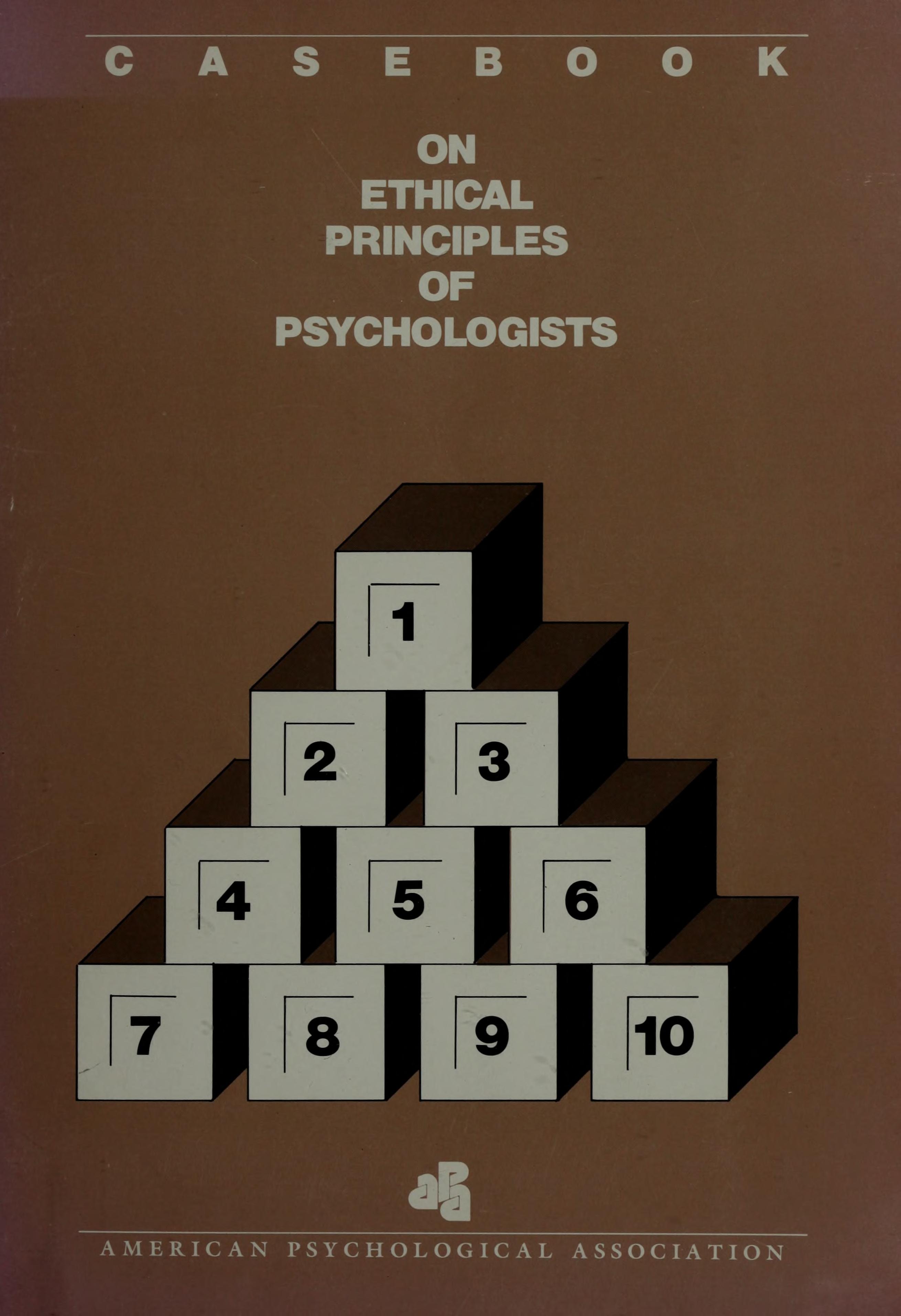 Casebook on Ethical Principles of Psychologists