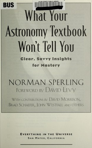What Your Astronomy Textbook Won't Tell You