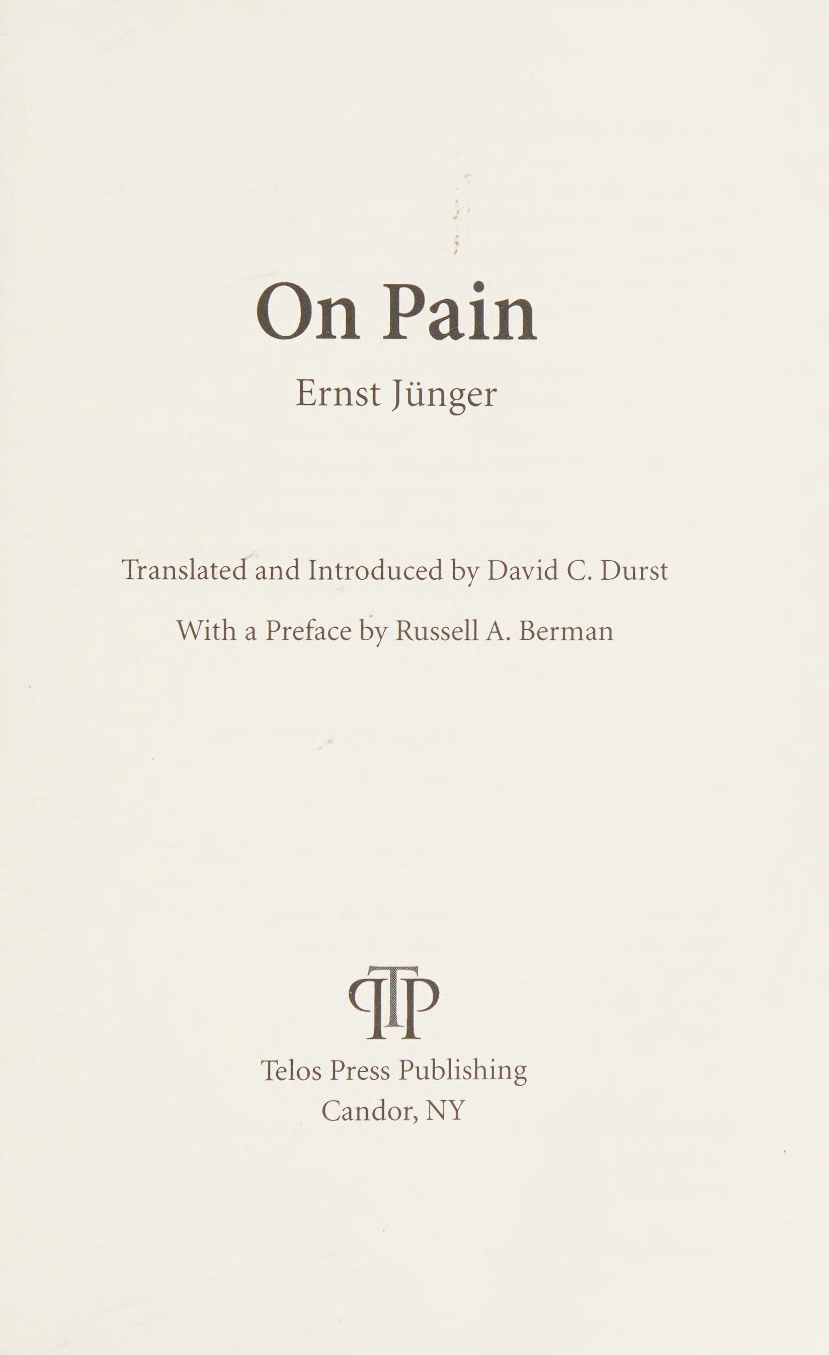 On Pain