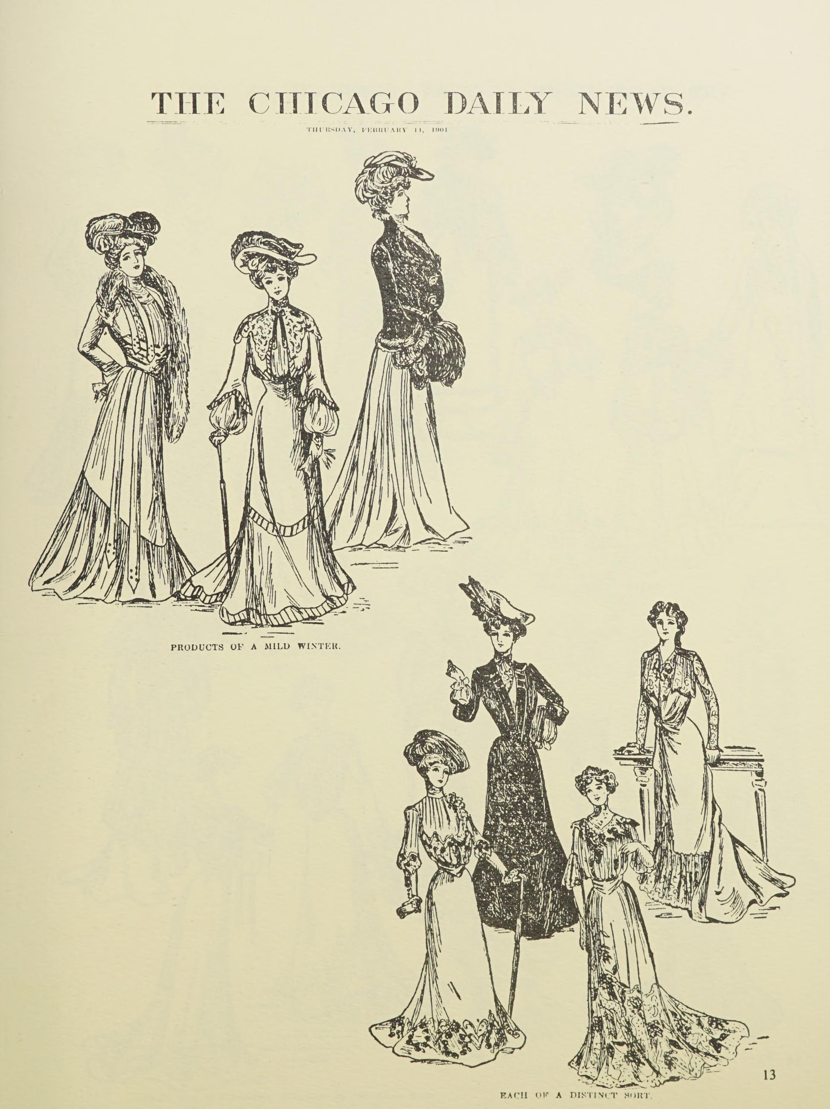 Collections of Fashion Drawings 1901