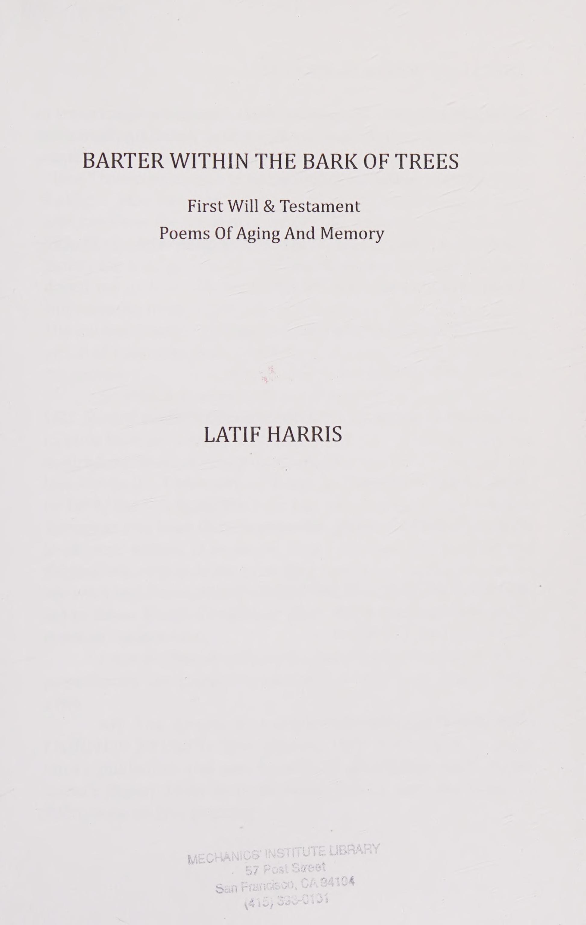 Barter Within The Bark Of Trees