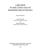A Reader in the Language of Shakespearean Drama