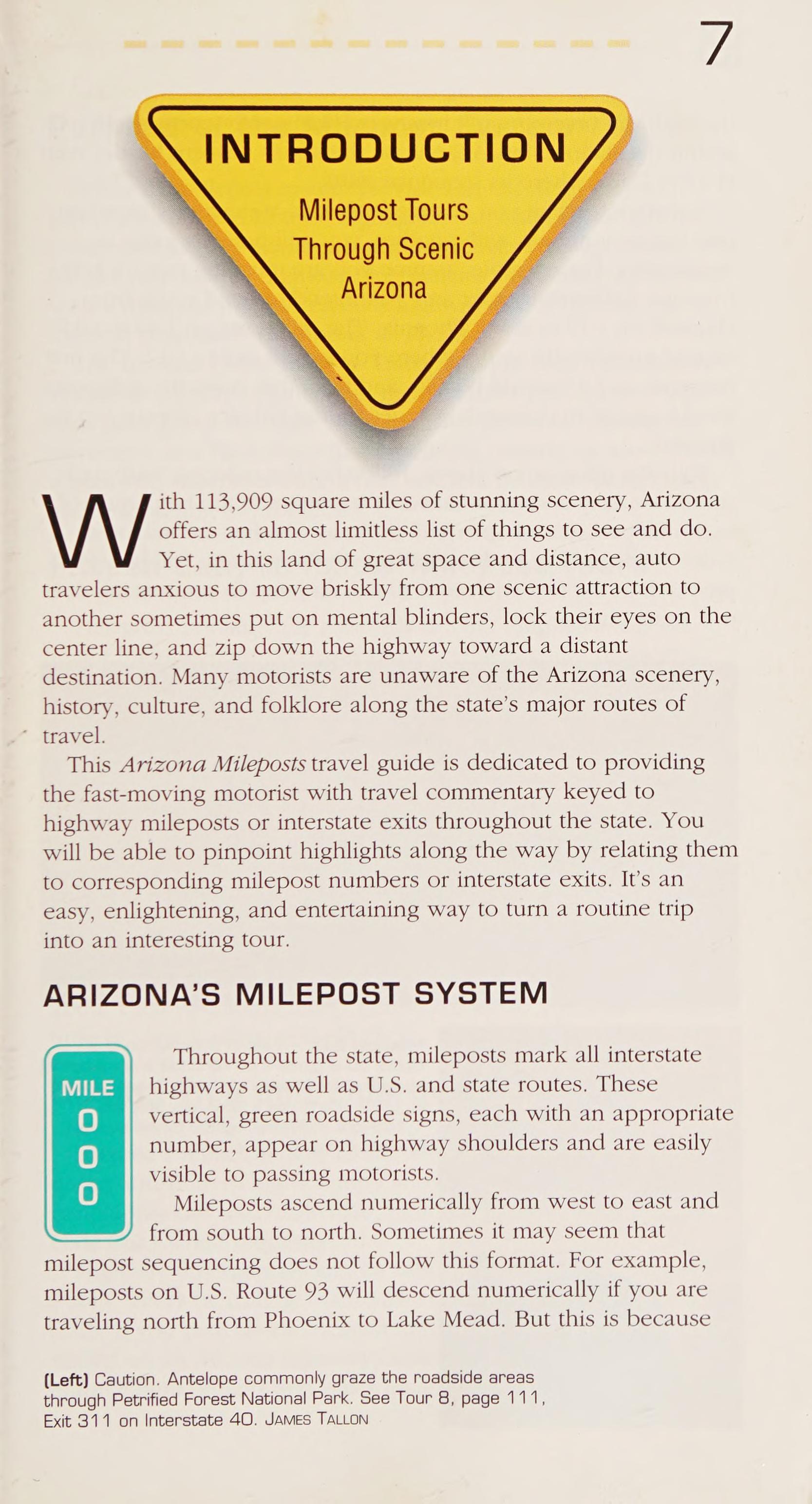Arizona Mileposts Travel Guide