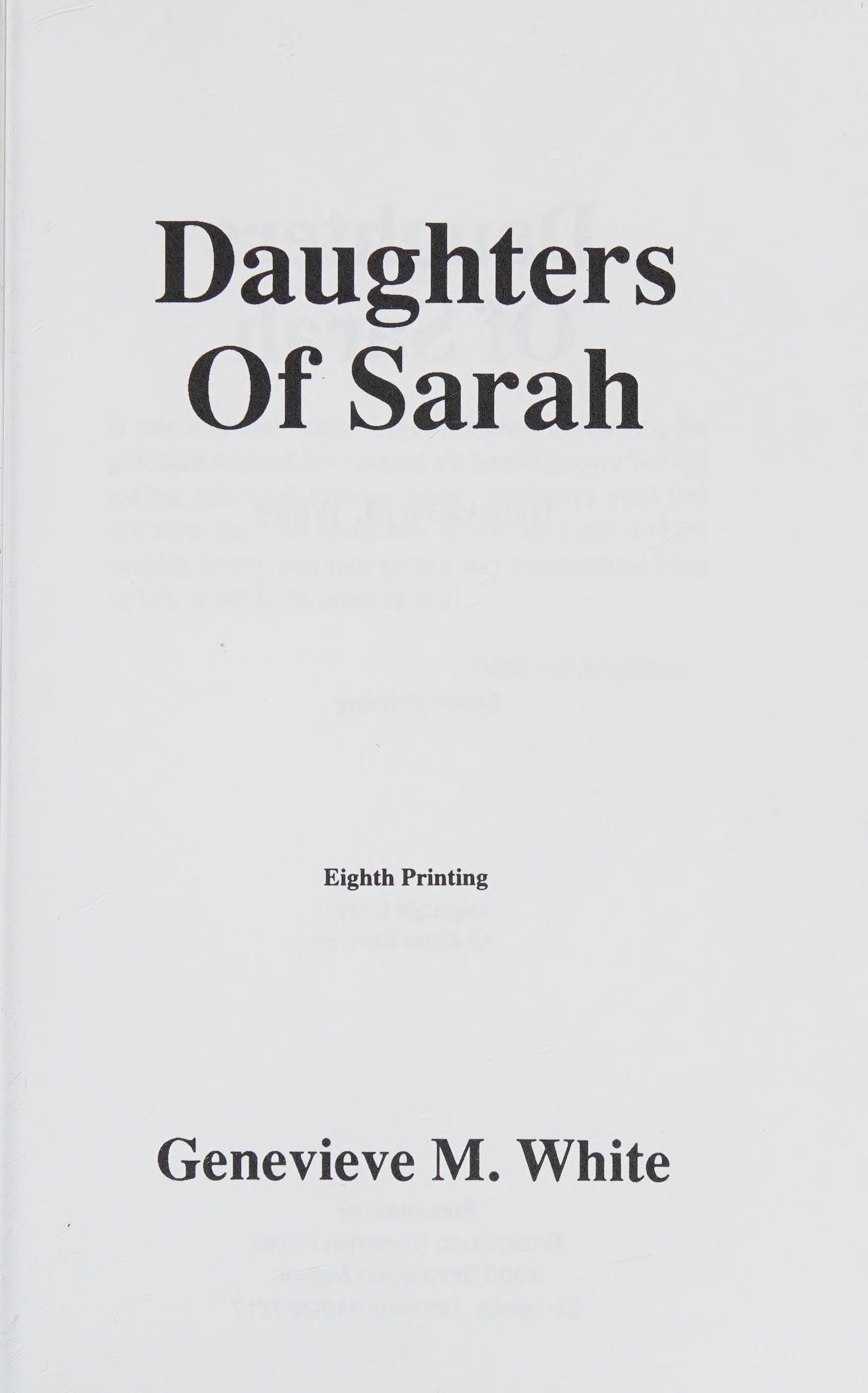 Daughters Of Sarah