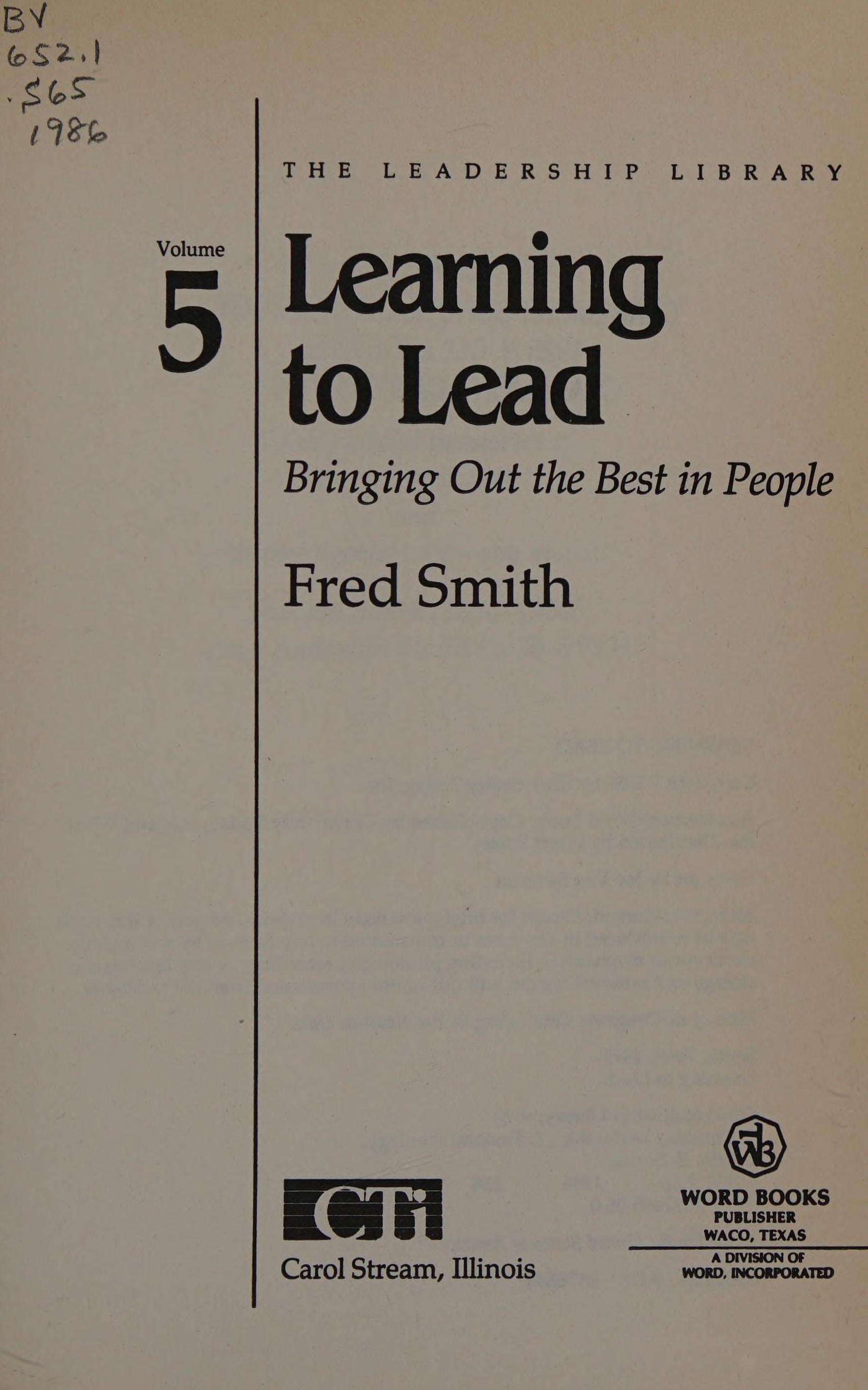 Learning to Lead