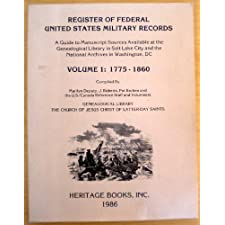 Register of Federal United States Military Records 1775-1860