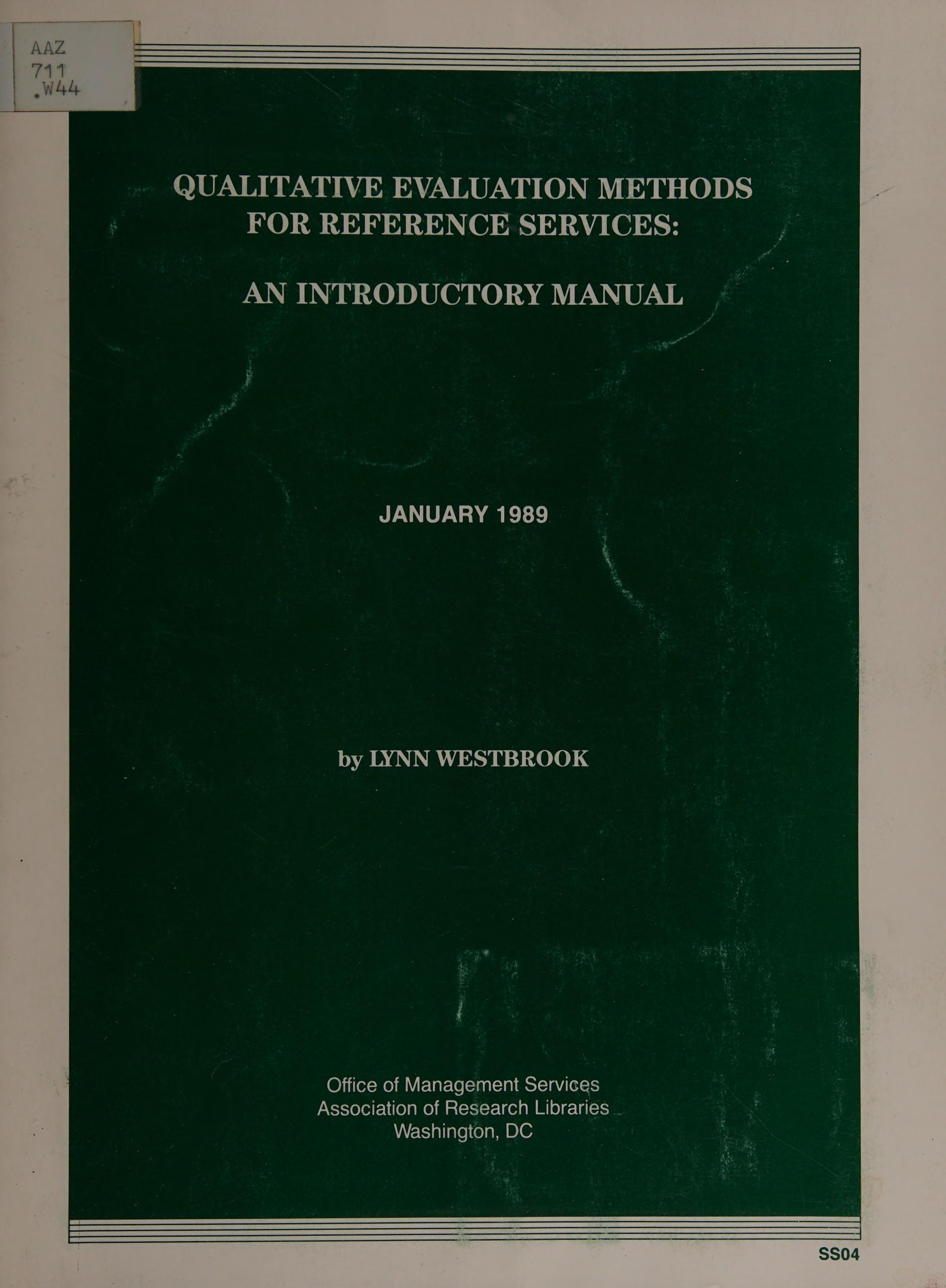 Qualitative evaluation methods for reference services