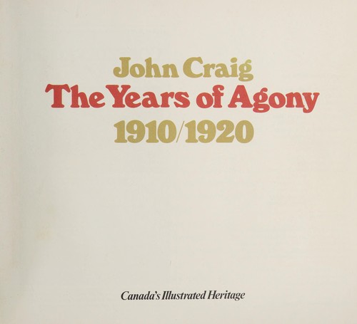 The Years of Agony
