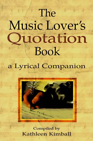 Music Lover's Quotation Book