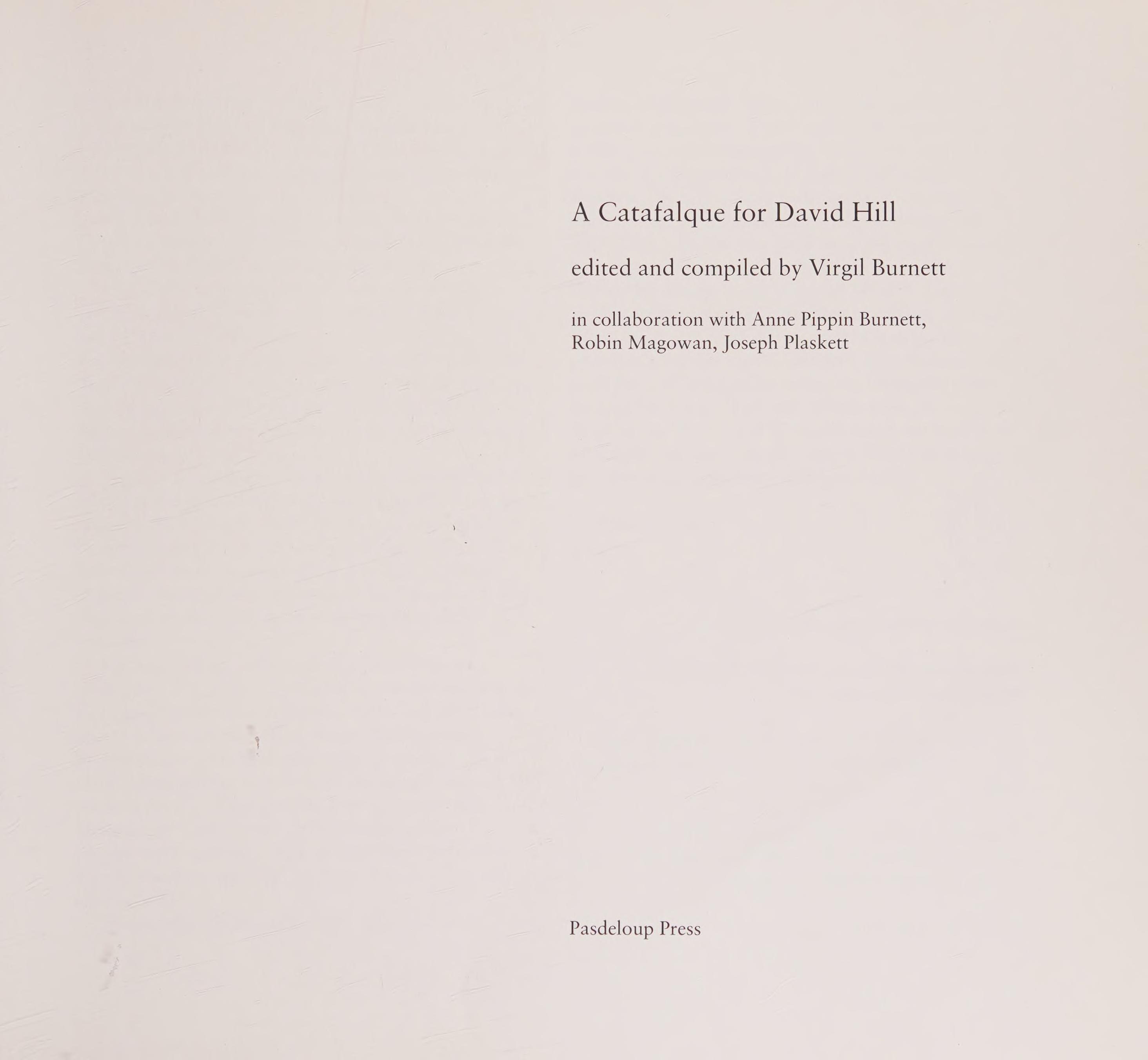 Ca Tafalque for David Hill