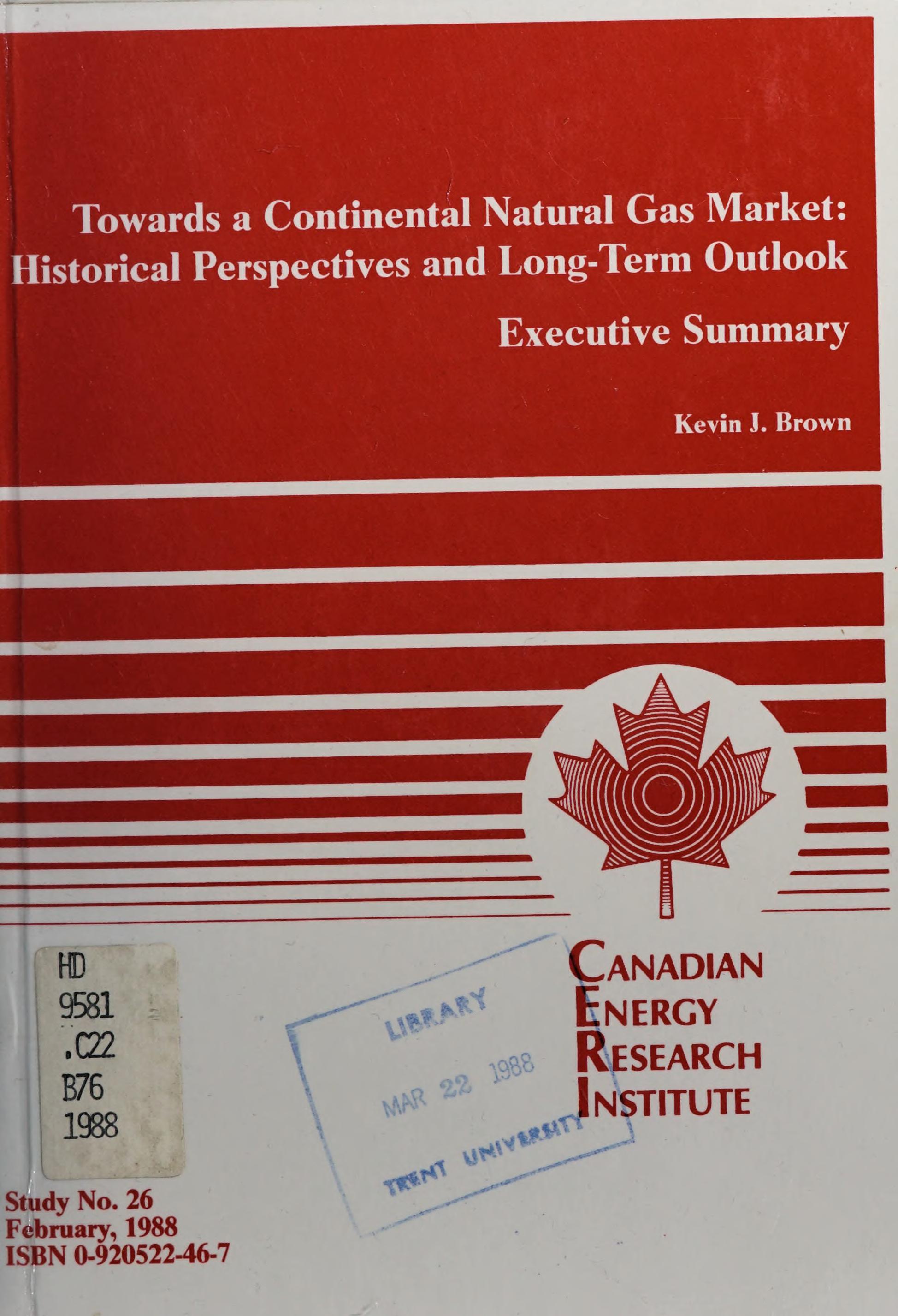 Towards a Continental Natural Gas Market