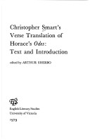 Christopher Smart's Verse Translation of Horace's Odes