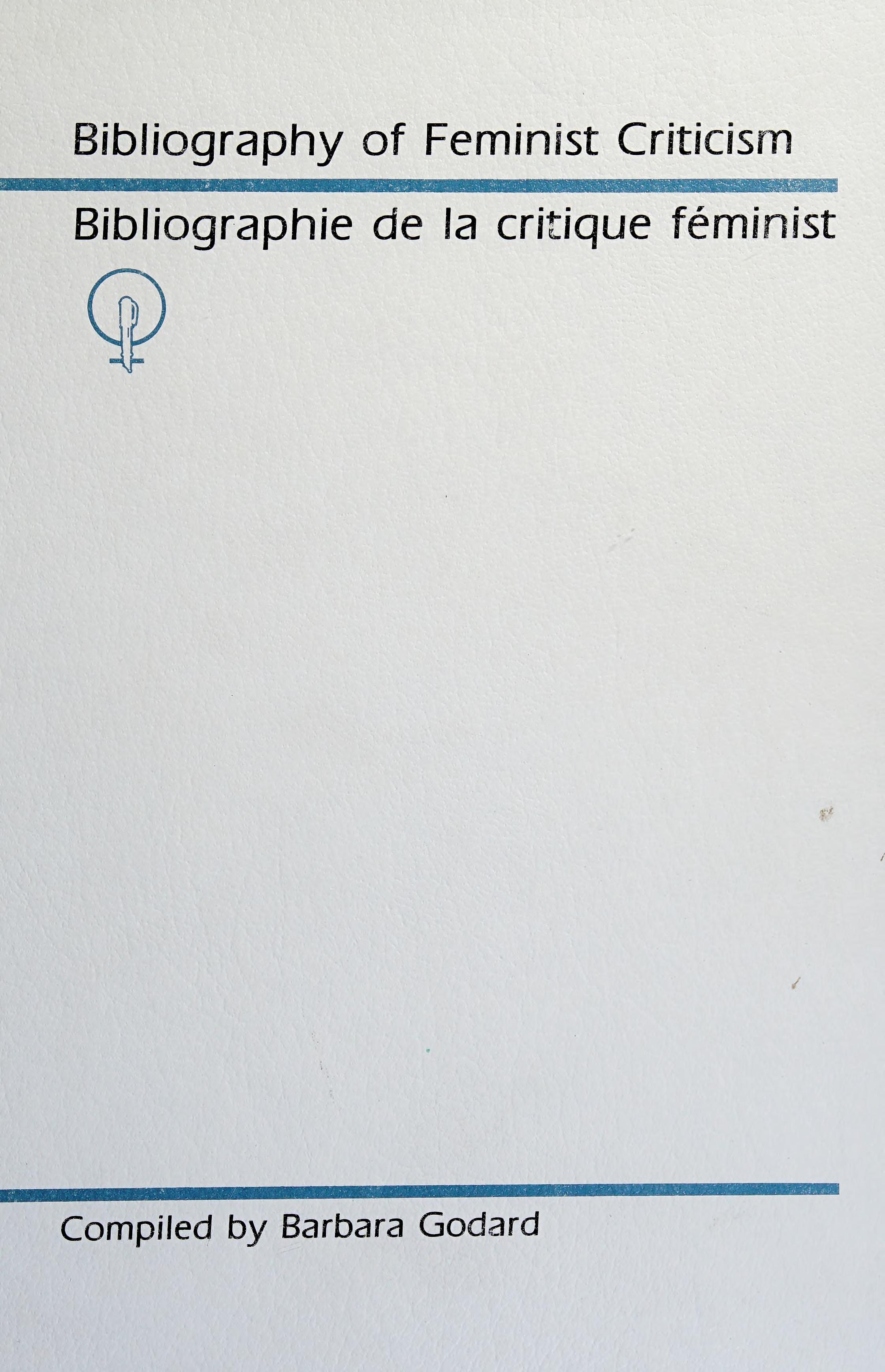 Bibliography Of Feminist Criticism