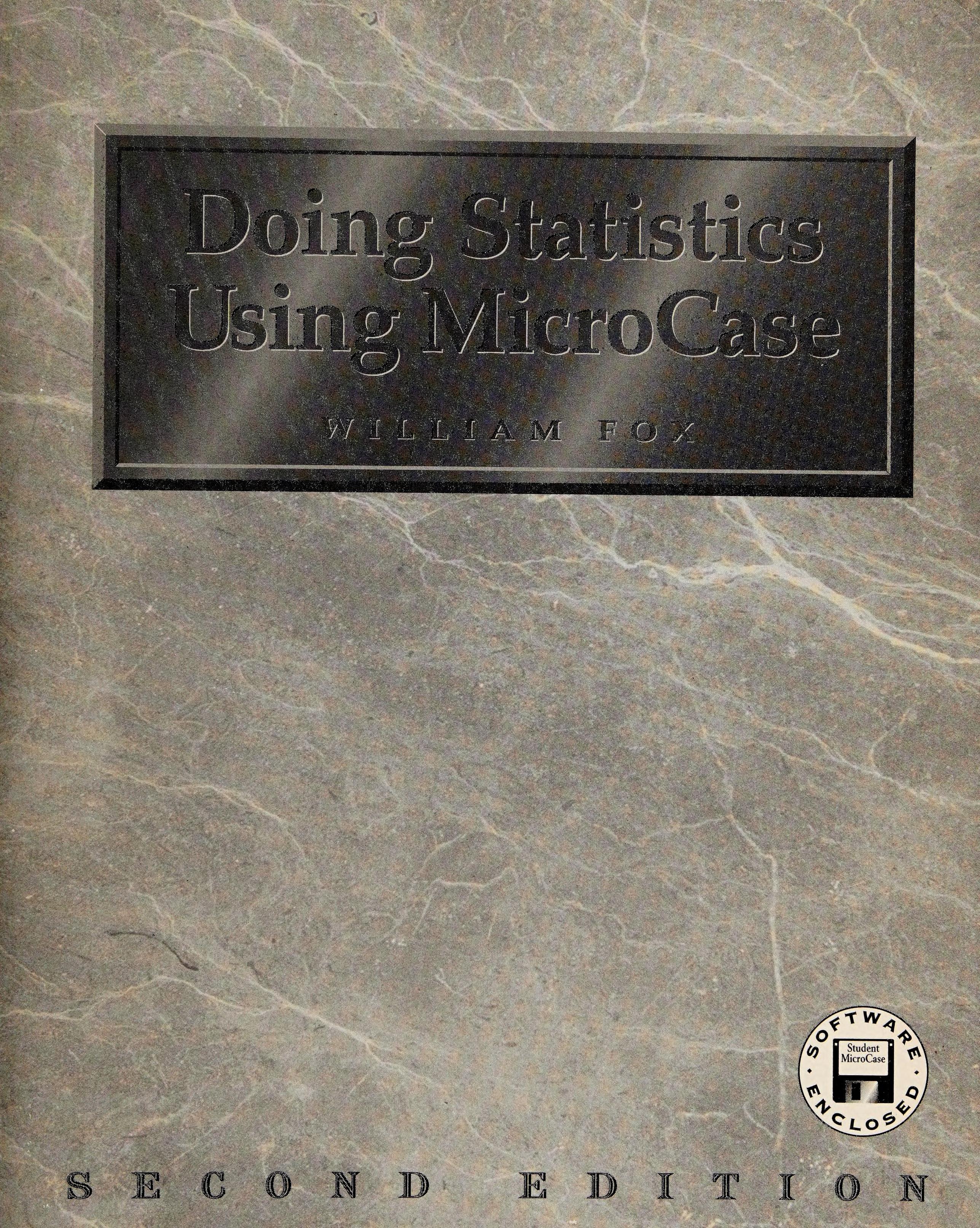 Social Statistics Using Microcase with Doingstatistics Using Microcase