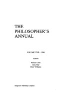Philosopher'S Annual: 1994