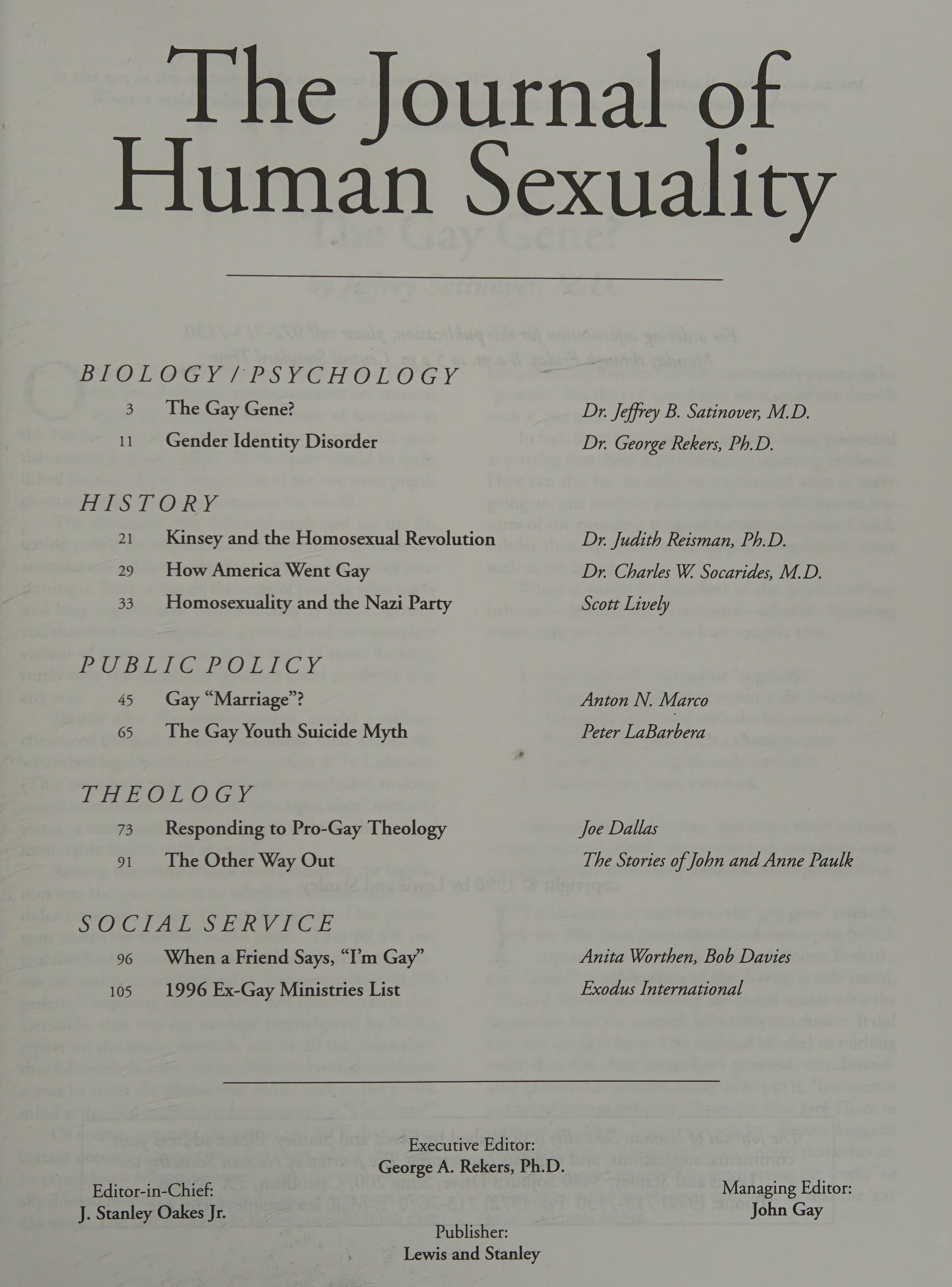 The Journal of Human Sexuality