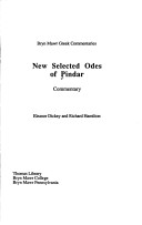 New Selected Odes of Pindar Bryn Mawr Greek Commentaries