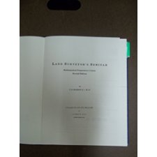 Land Surveyor'S Seminar: Mathematical Preparatory Course