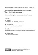 Amorphous Silicon Semiconductors - Pure and Hydrogenated